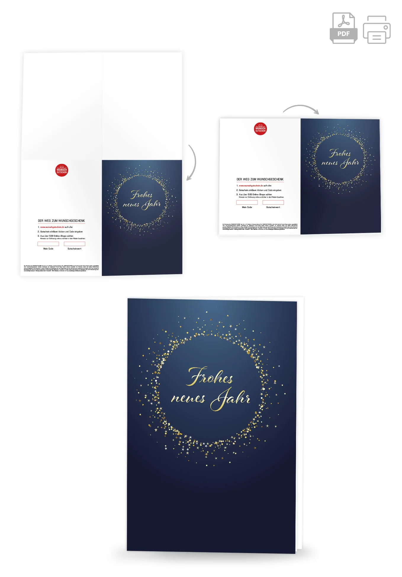 Frohes neues Jahr - Gold Blau PDF - Image 4