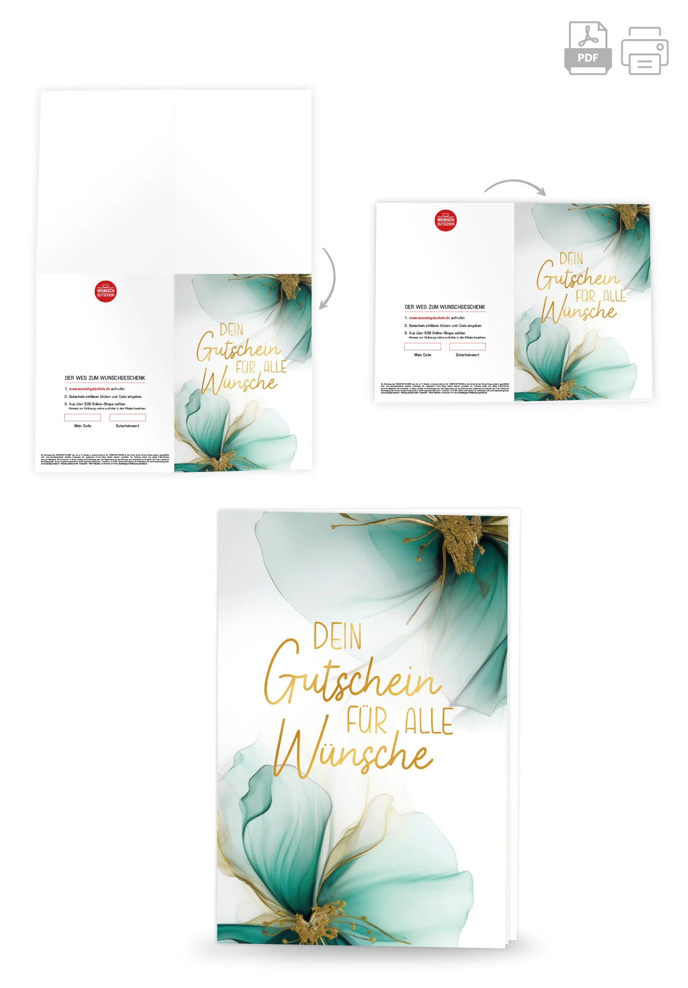 Für alle Wünsche - Blumen Grün Gold - Image 4