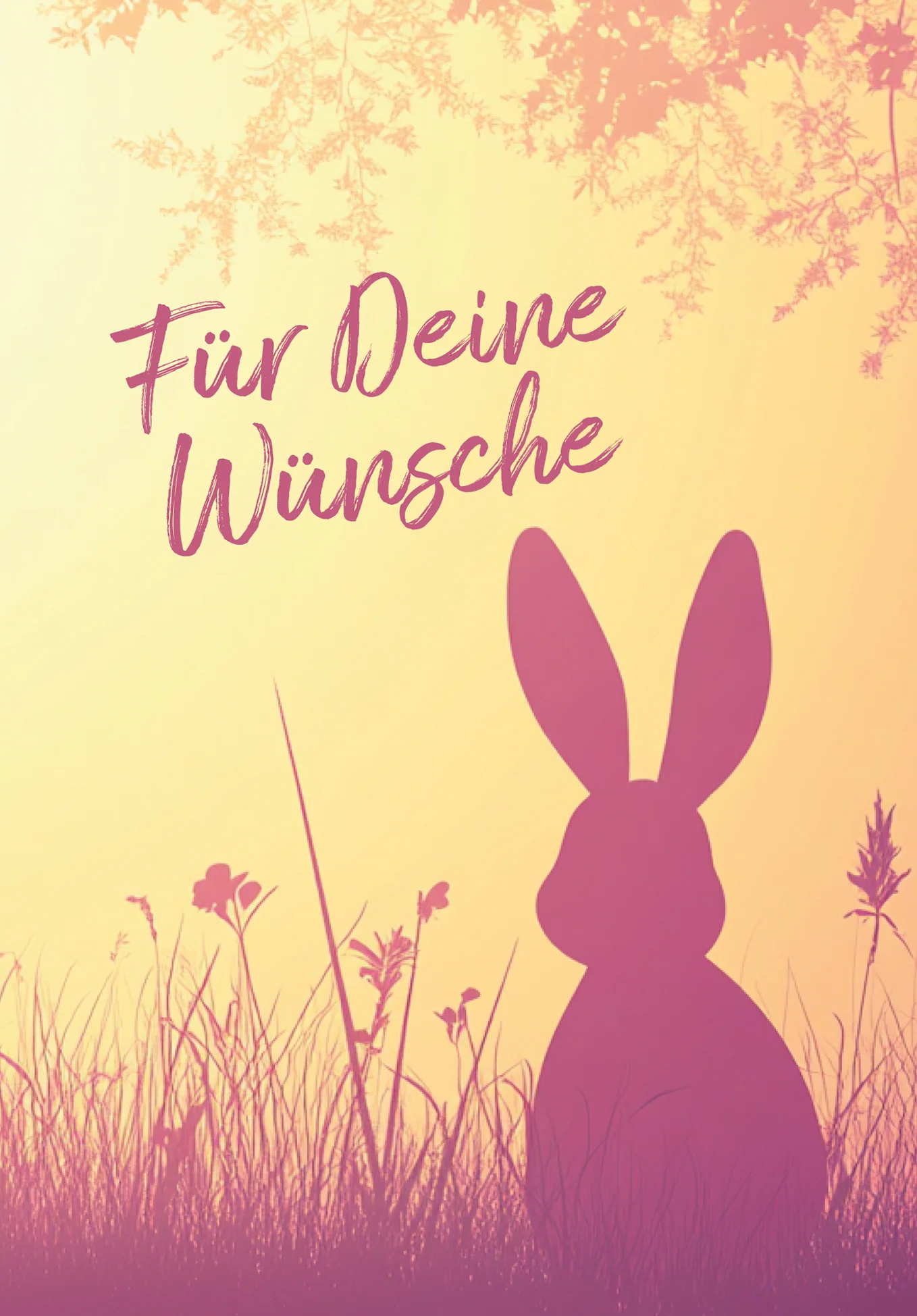 Für Deine Wünsche - Hase Silhouette PDF - Image 2