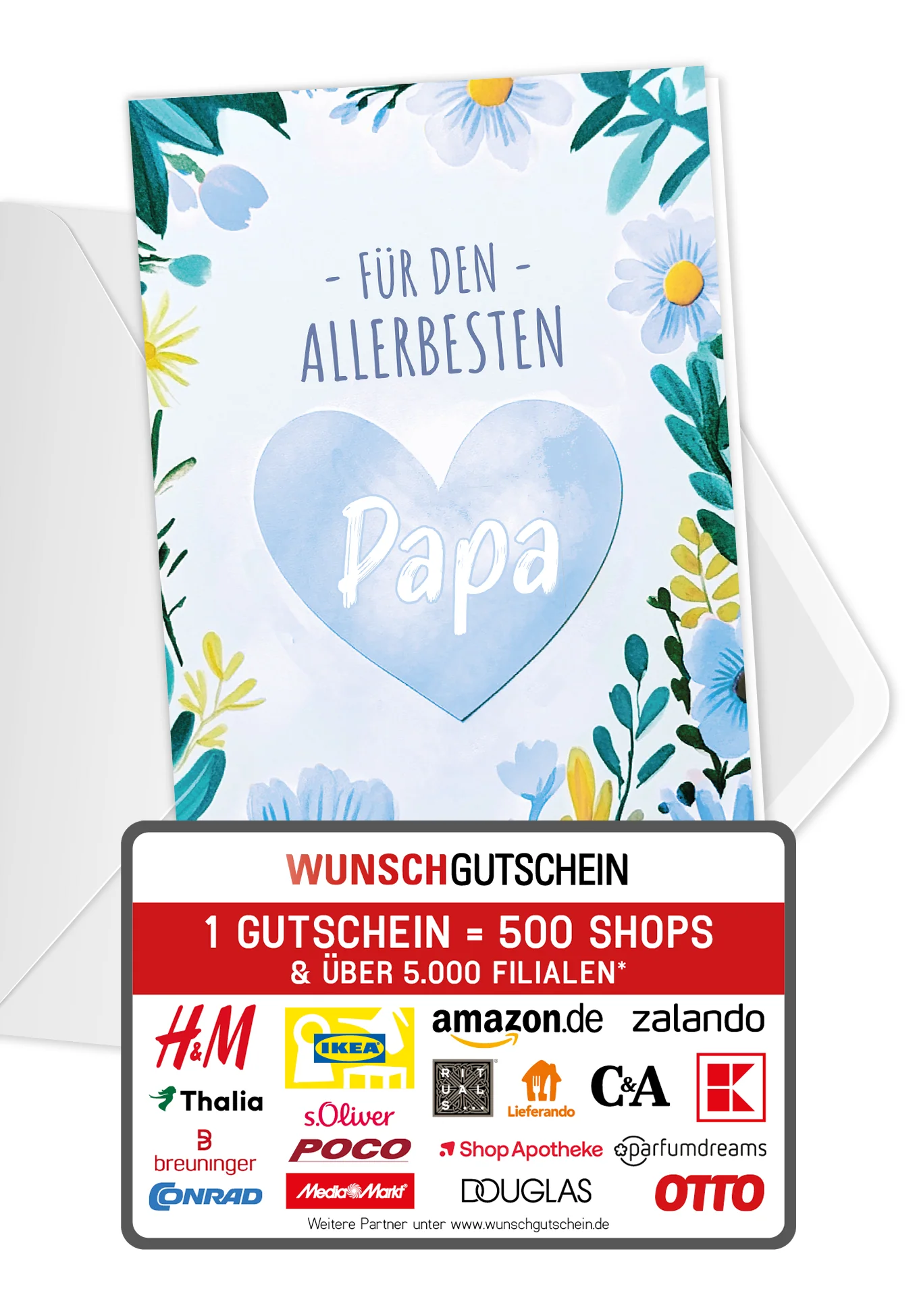 Für den allerbesten Papa - Herz Blumen PDF