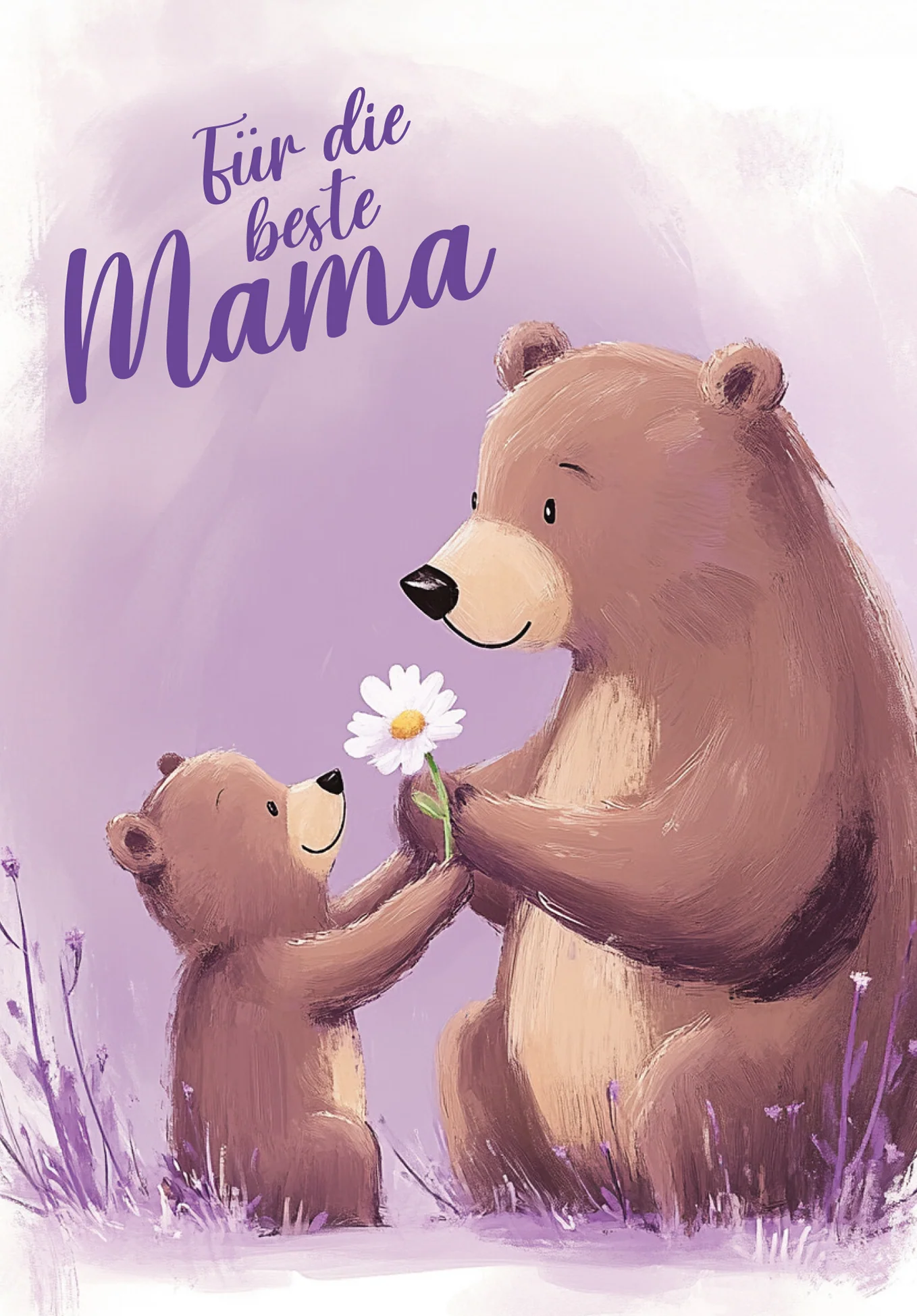 Für die beste Mama - Bären Lila - Image 2