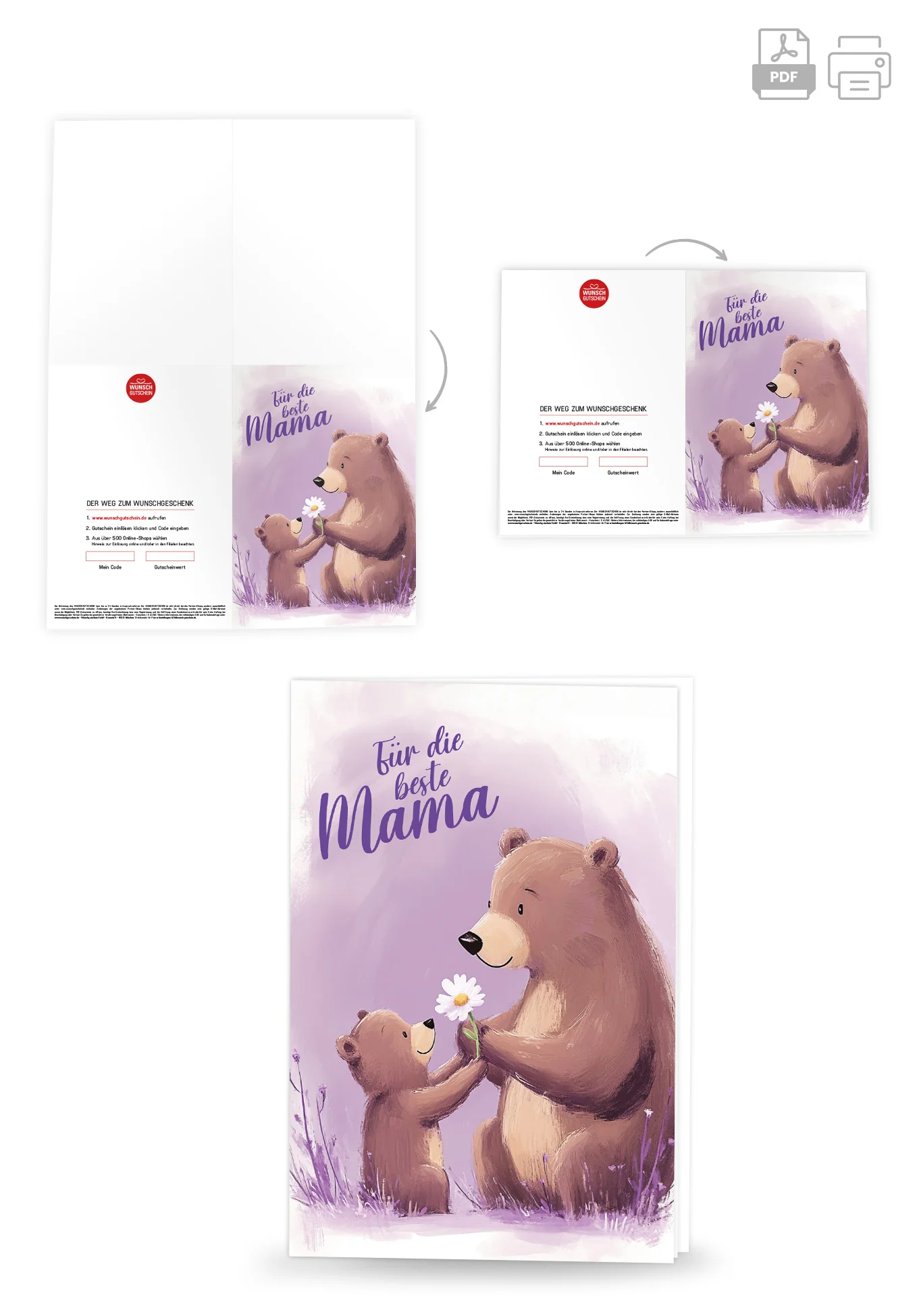 Für die beste Mama - Bären Lila PDF - Image 4