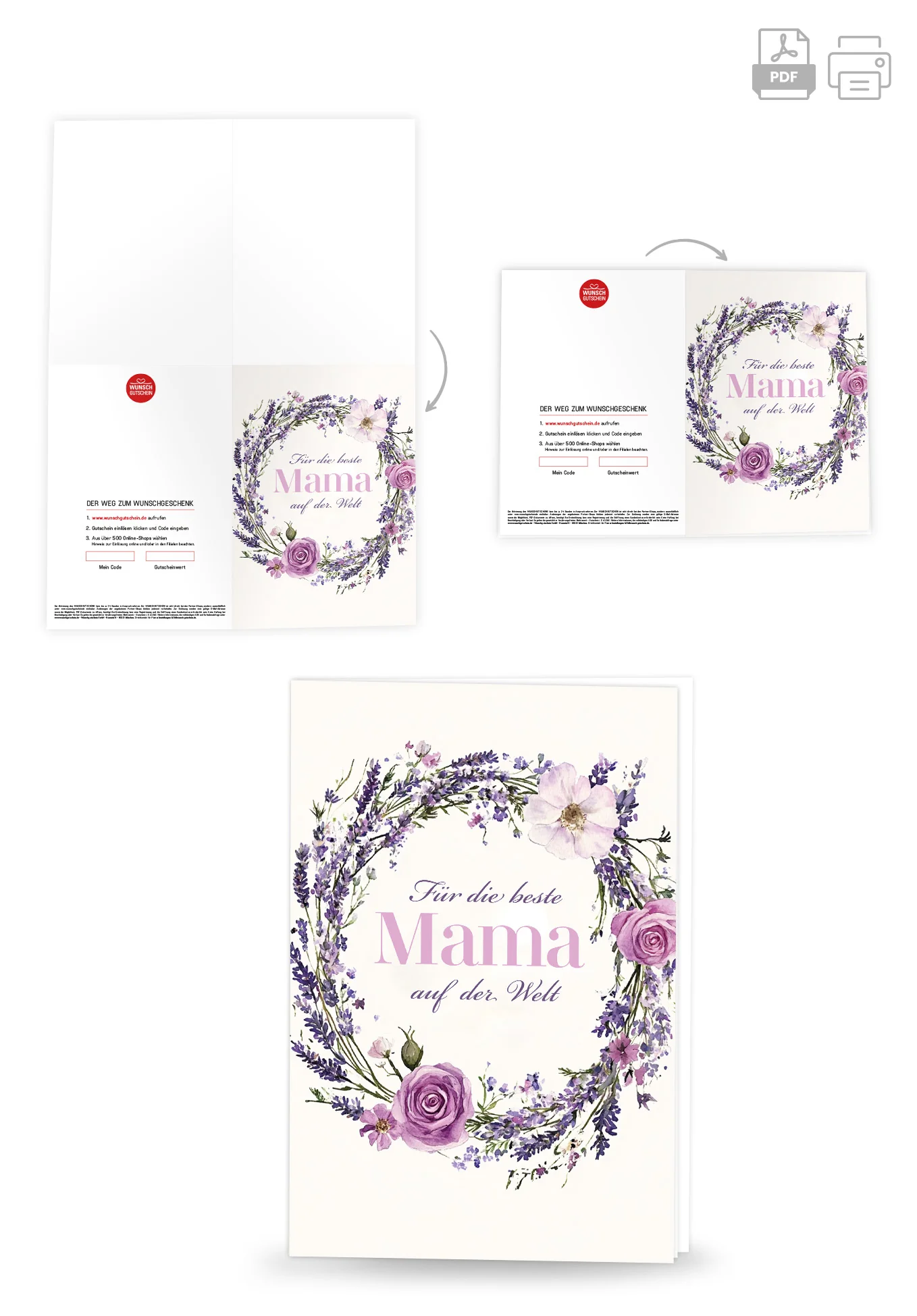 Für die beste Mama - Blumenkranz Lila - Image 4