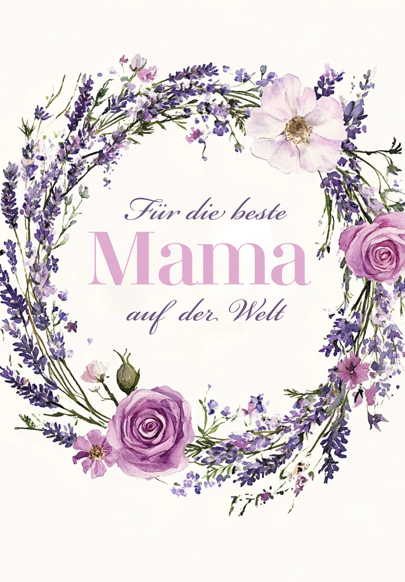 Für die beste Mama - Blumenkranz Lila PDF - Image 2