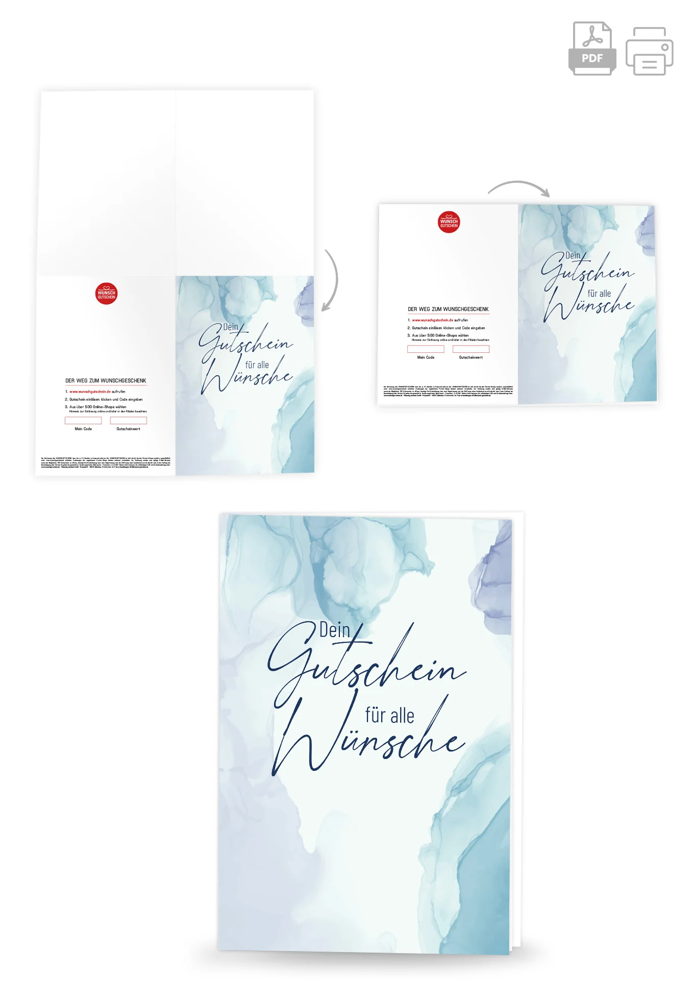 Für alle Wünsche - Aquarell Blau - Image 4