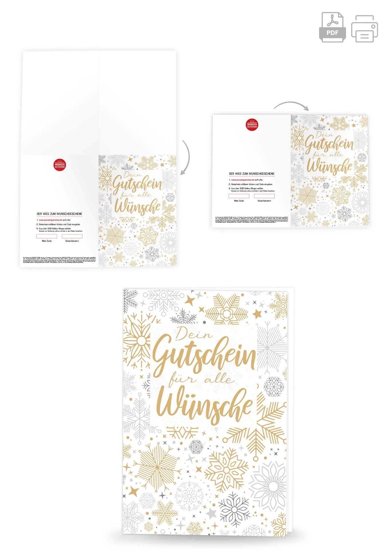 Für alle Wünsche - Schneeflocken Gold - Image 4