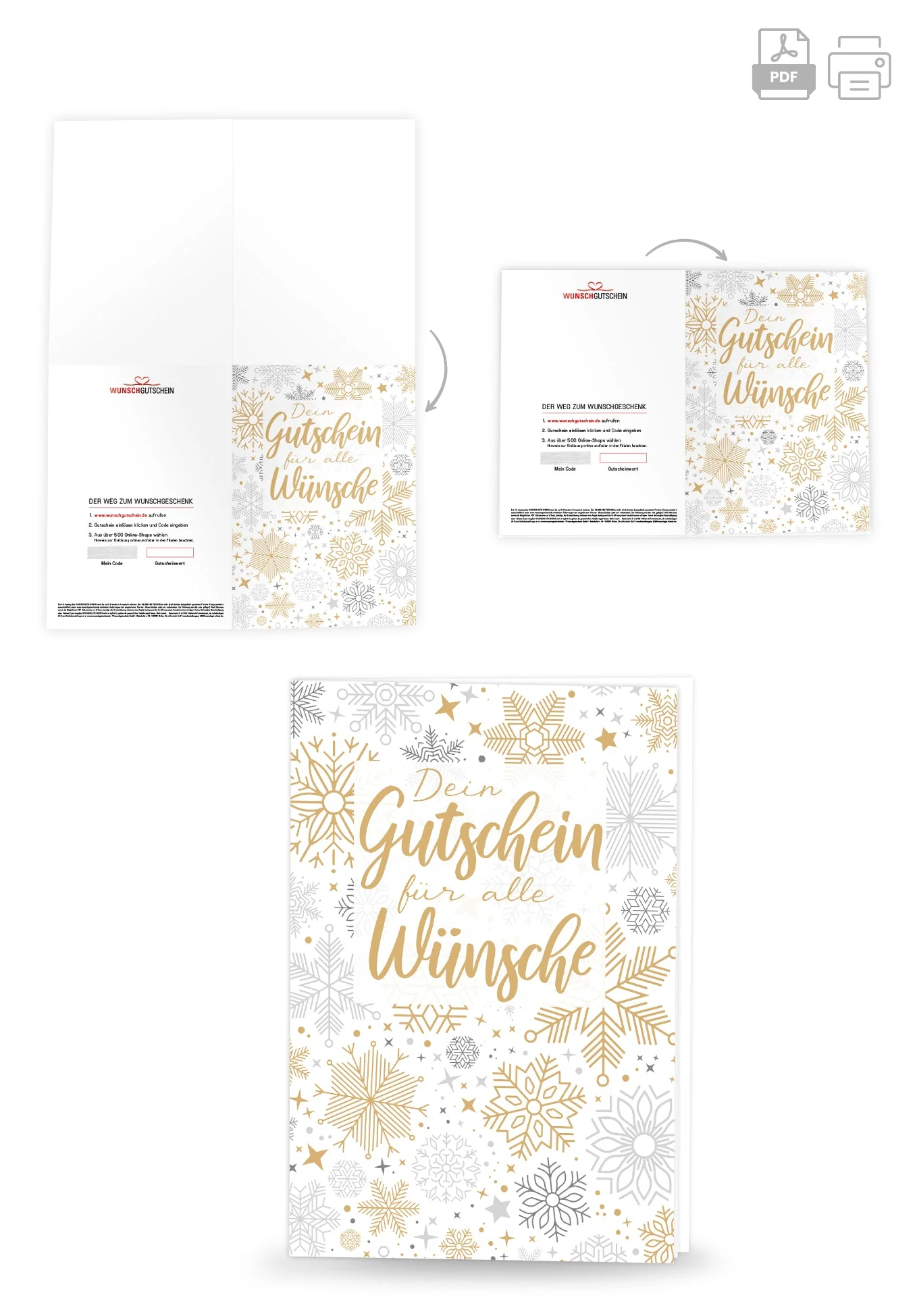 Für alle Wünsche - Schneeflocken Gold PDF - Image 4