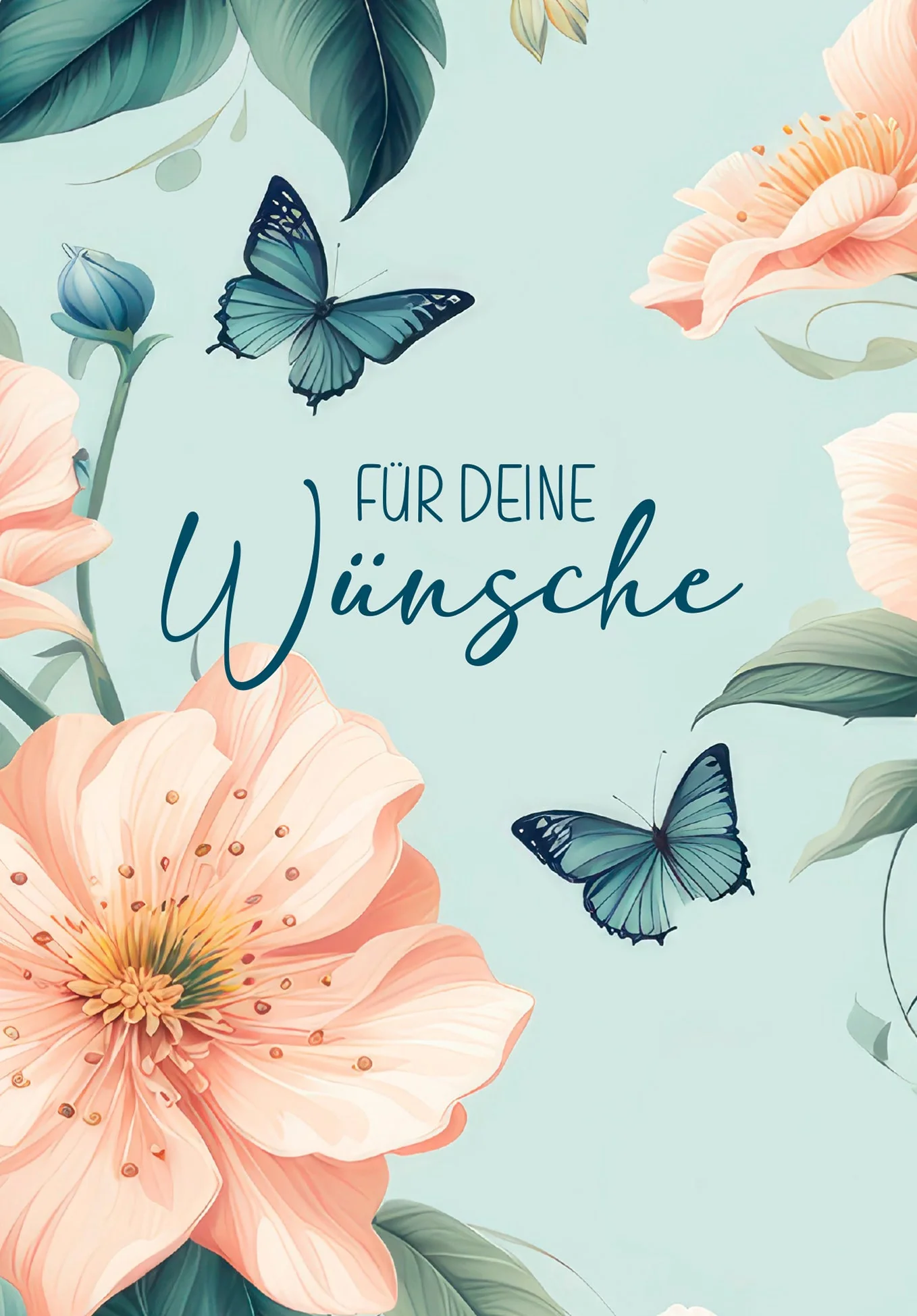 Für deine Wünsche - Blume Schmetterling PDF - Image 2
