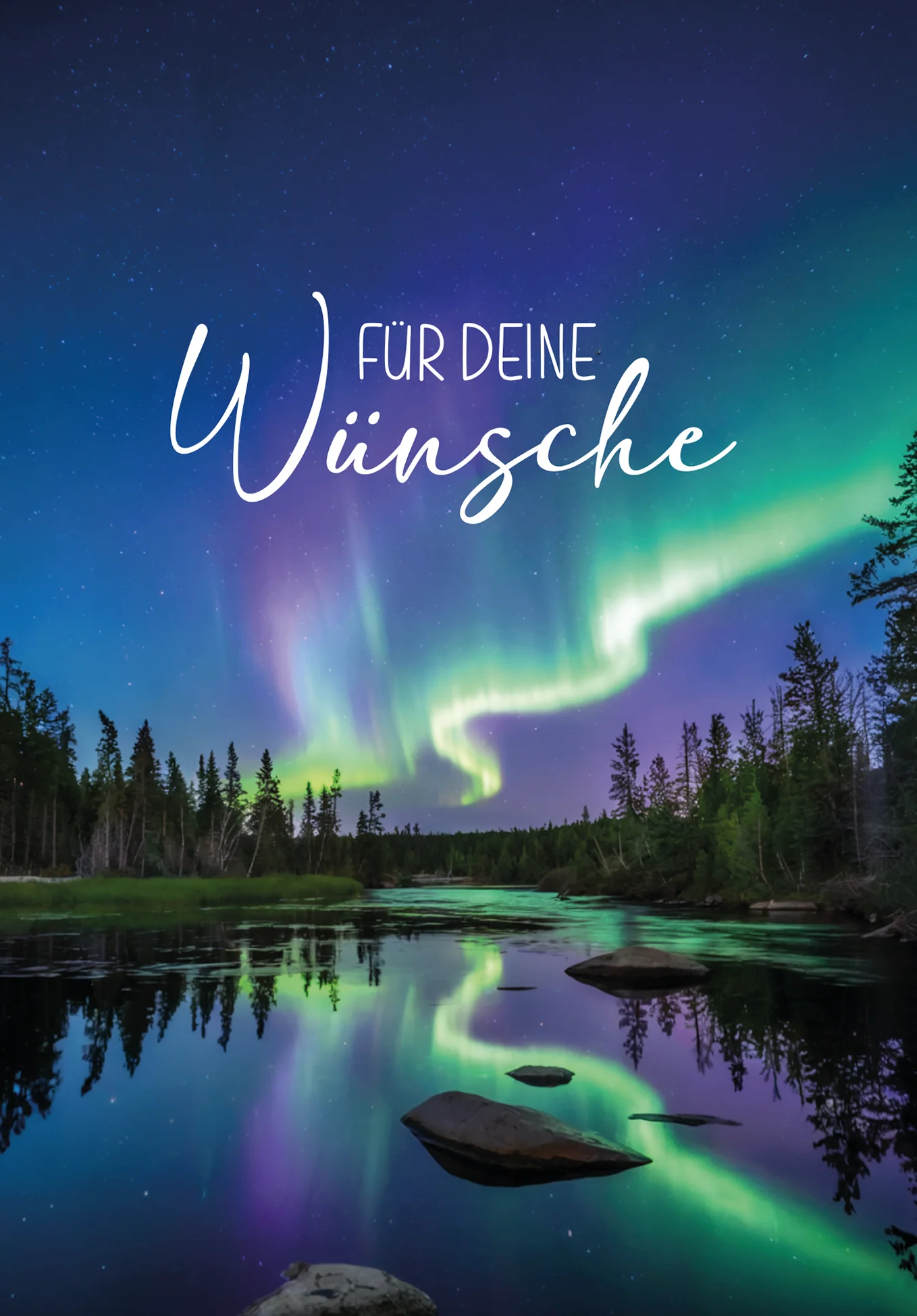 Für deine Wünsche - Polarlichter Wald - Image 2