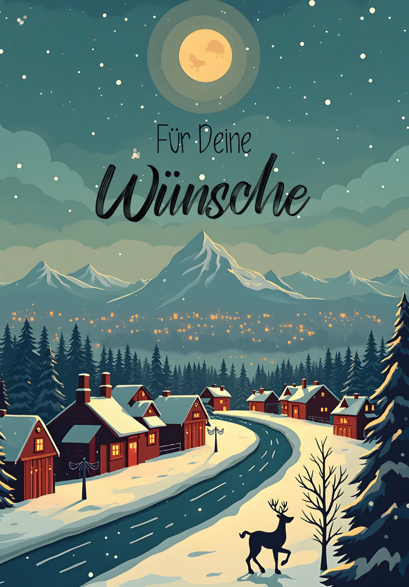 Für deine Wünsche - Winterstadt Rentier PDF - Image 2