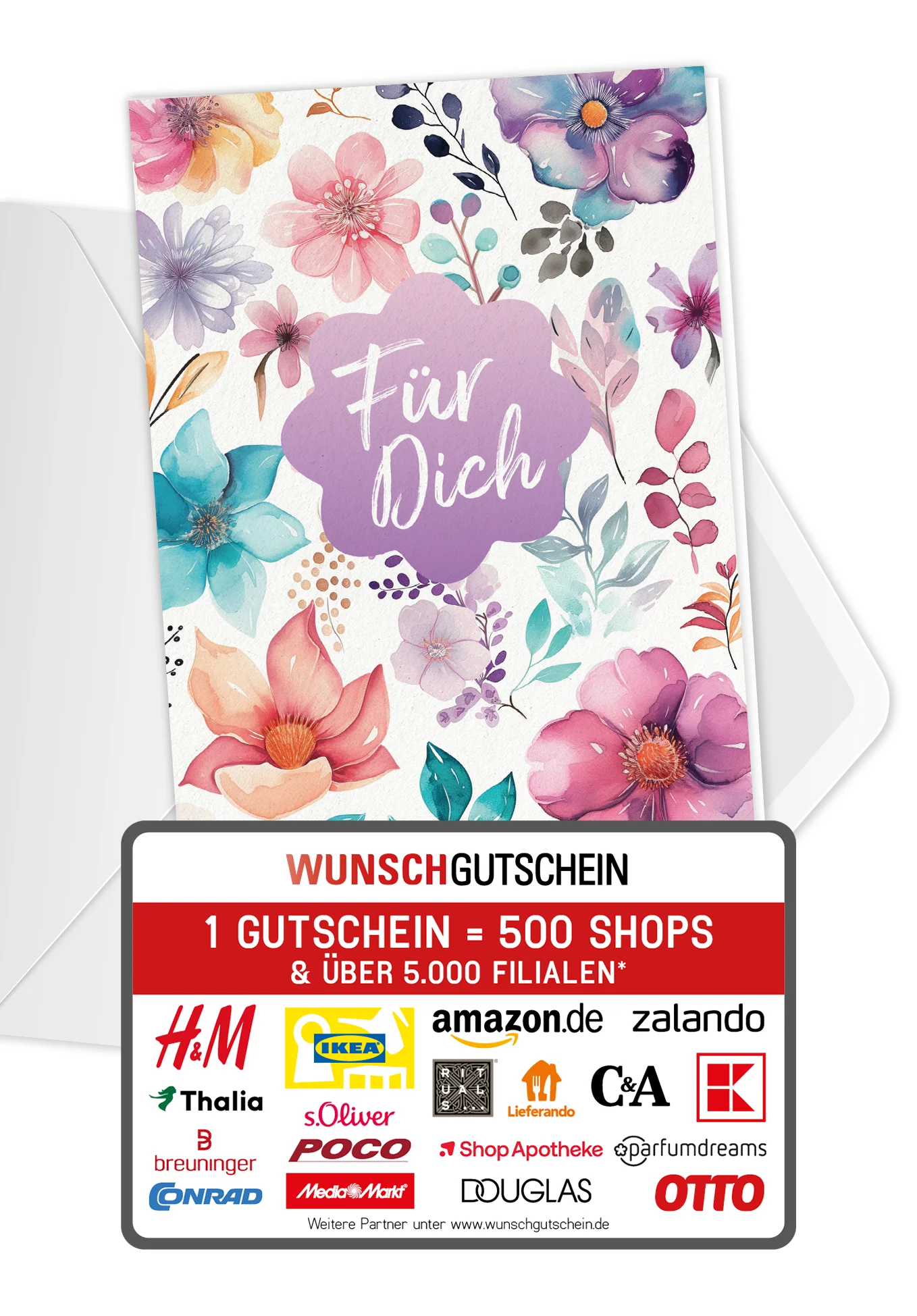 Für Dich - Blumen Aquarell