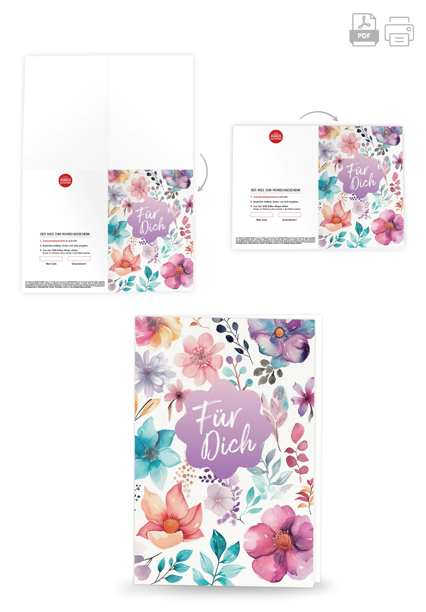 Für Dich - Blumen Aquarell - Image 4