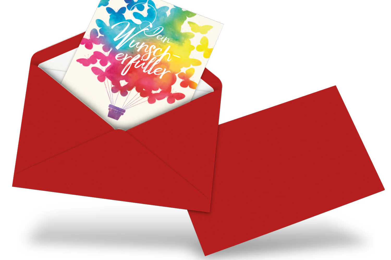 Roter Geschenkumschlag