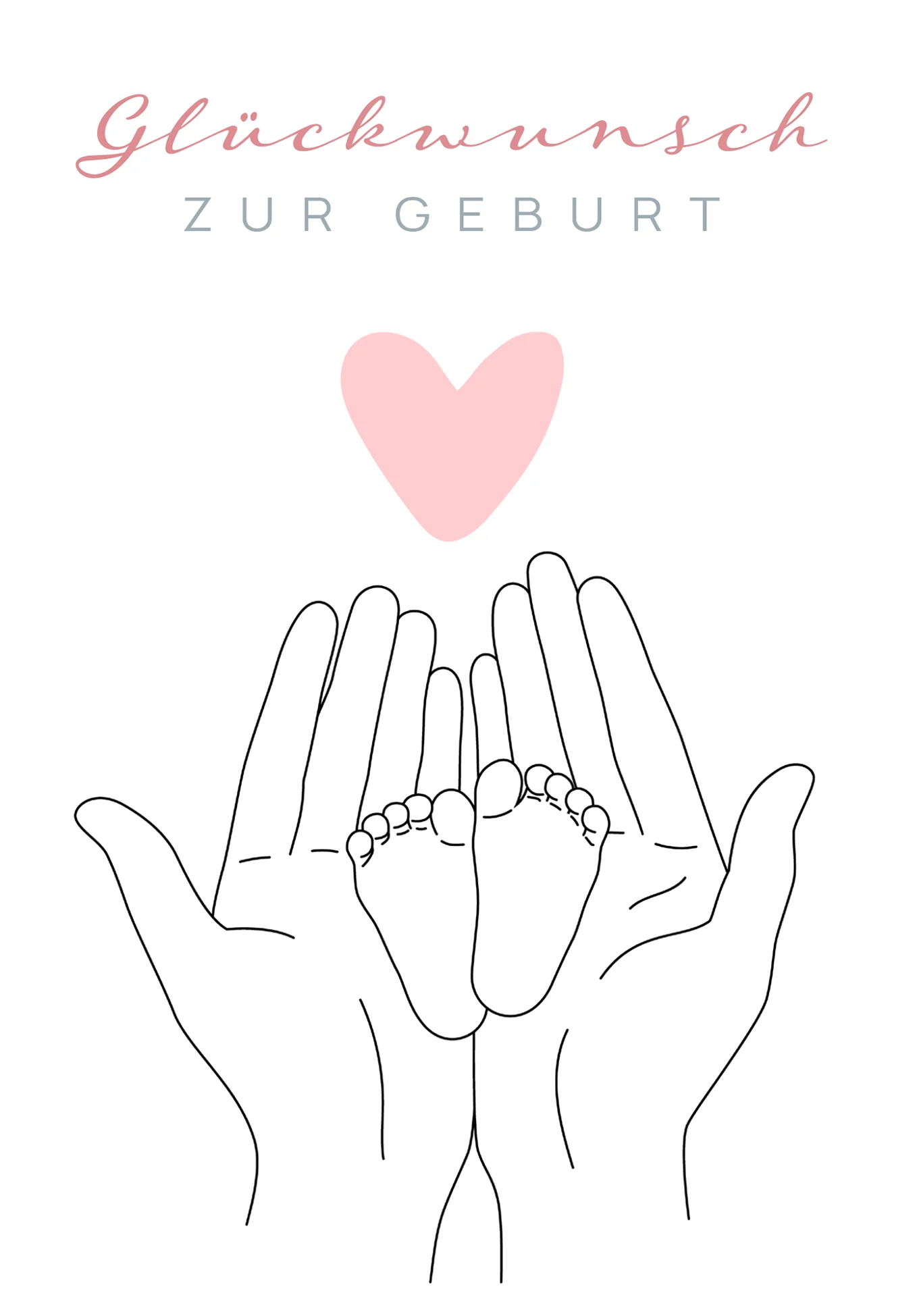 Glückwunsch zur Geburt - Babyfüße PDF - Image 2