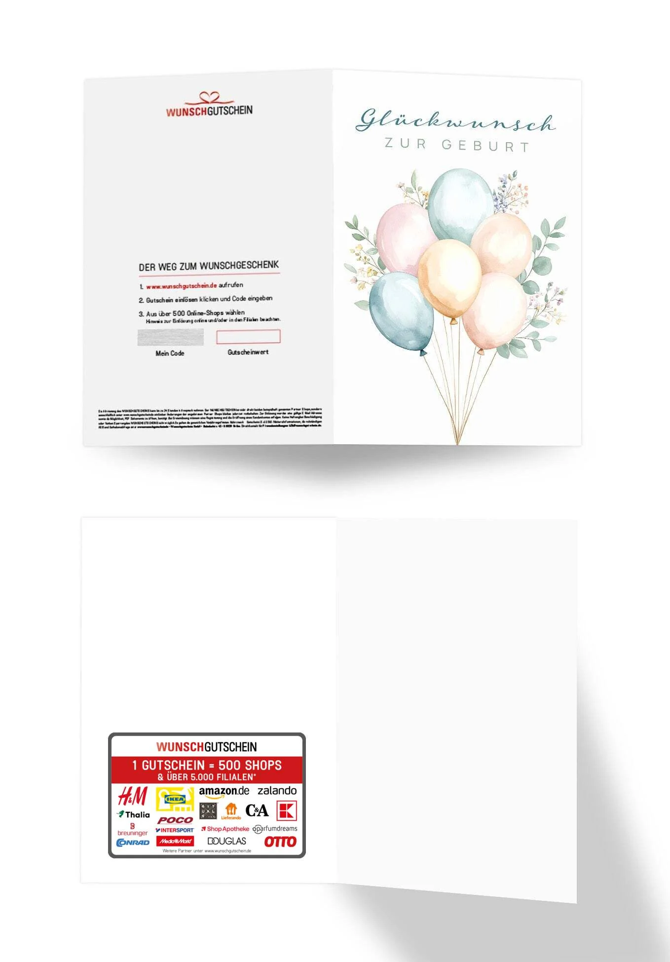 Glückwunsch zur Geburt - Ballons PDF - Image 3