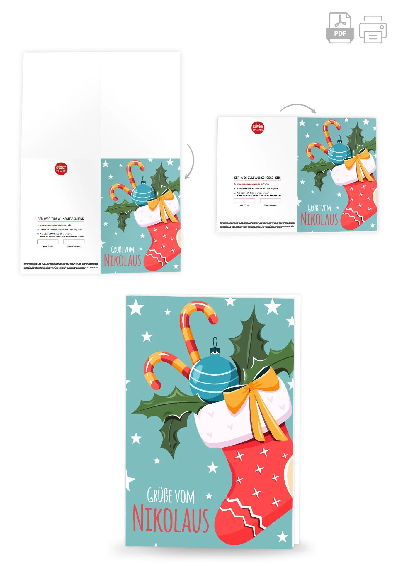 Grüße vom Nikolaus - Strumpf - Image 4