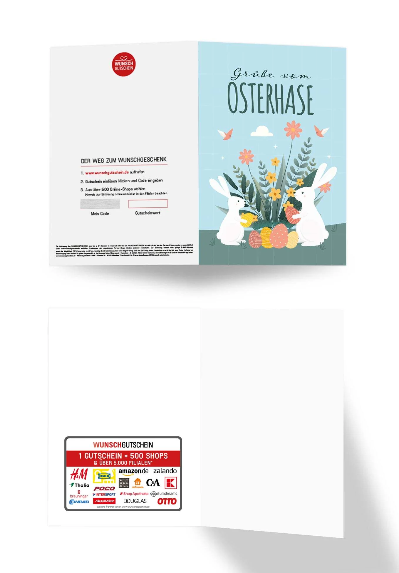 Grüße vom Osterhasen - Hase und Blumen PDF - Image 3
