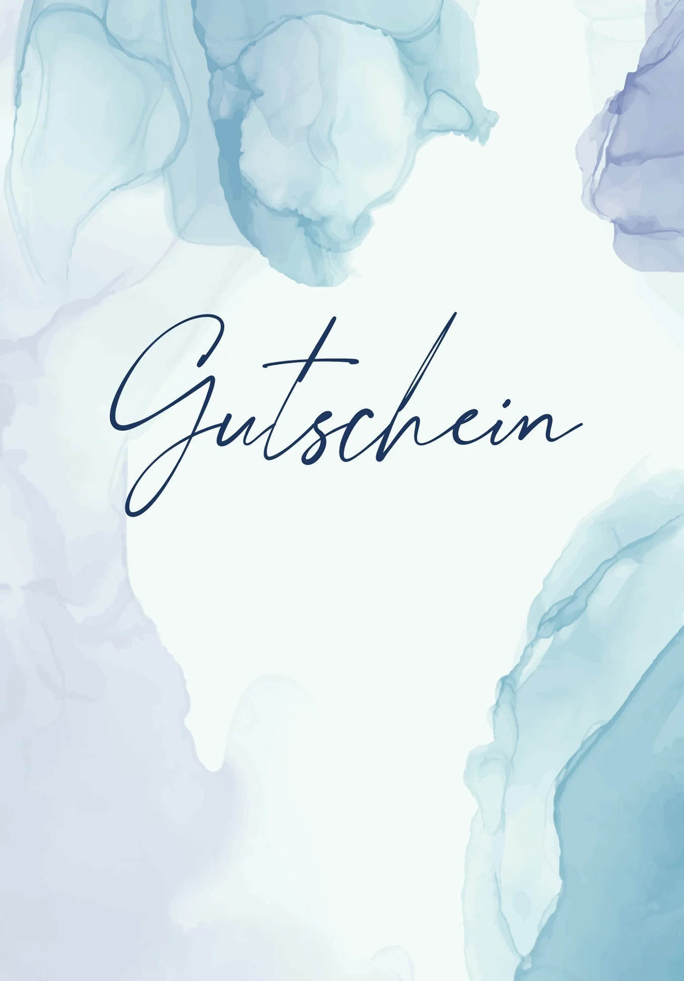 Gutschein - Aquarell blau PDF - Image 2
