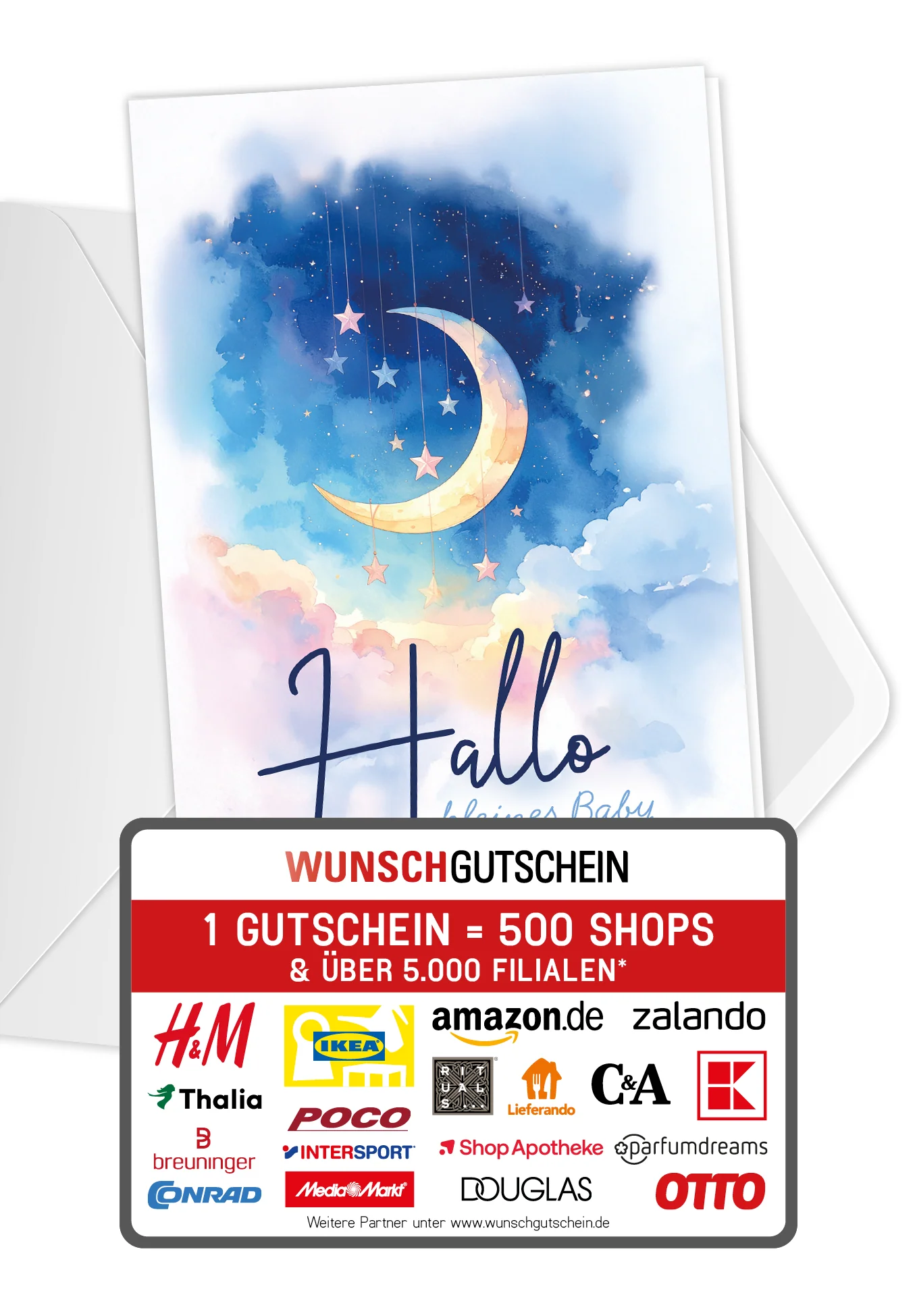 Hallo kleines Baby - Mond Sterne