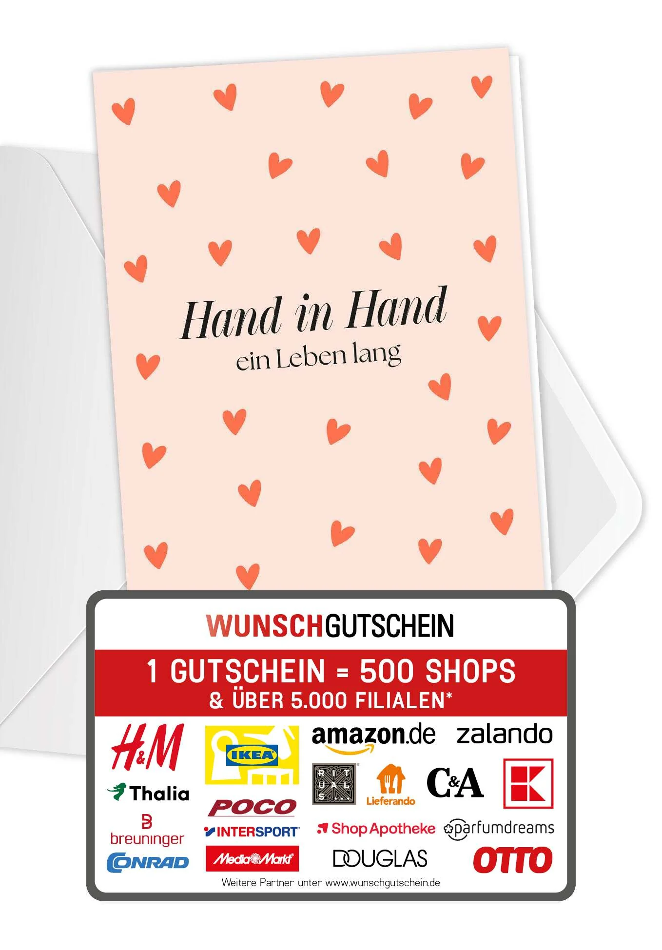Hand in Hand ein Leben lang - Herzchen