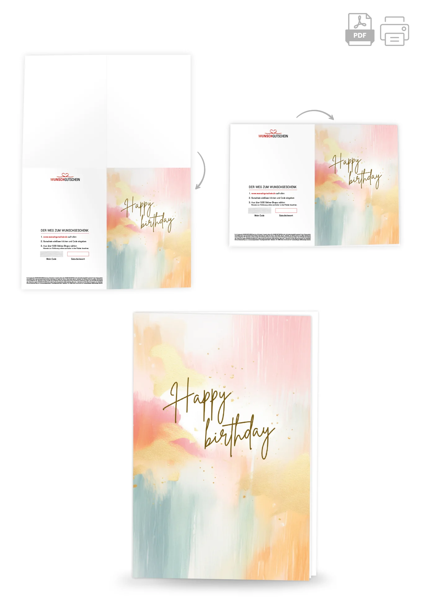 Happy Birthday - Aquarell bunt - Image 4