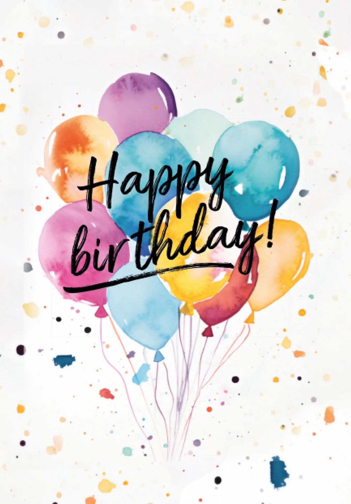 Happy Birthday - Ballons Aquarell - Image 2