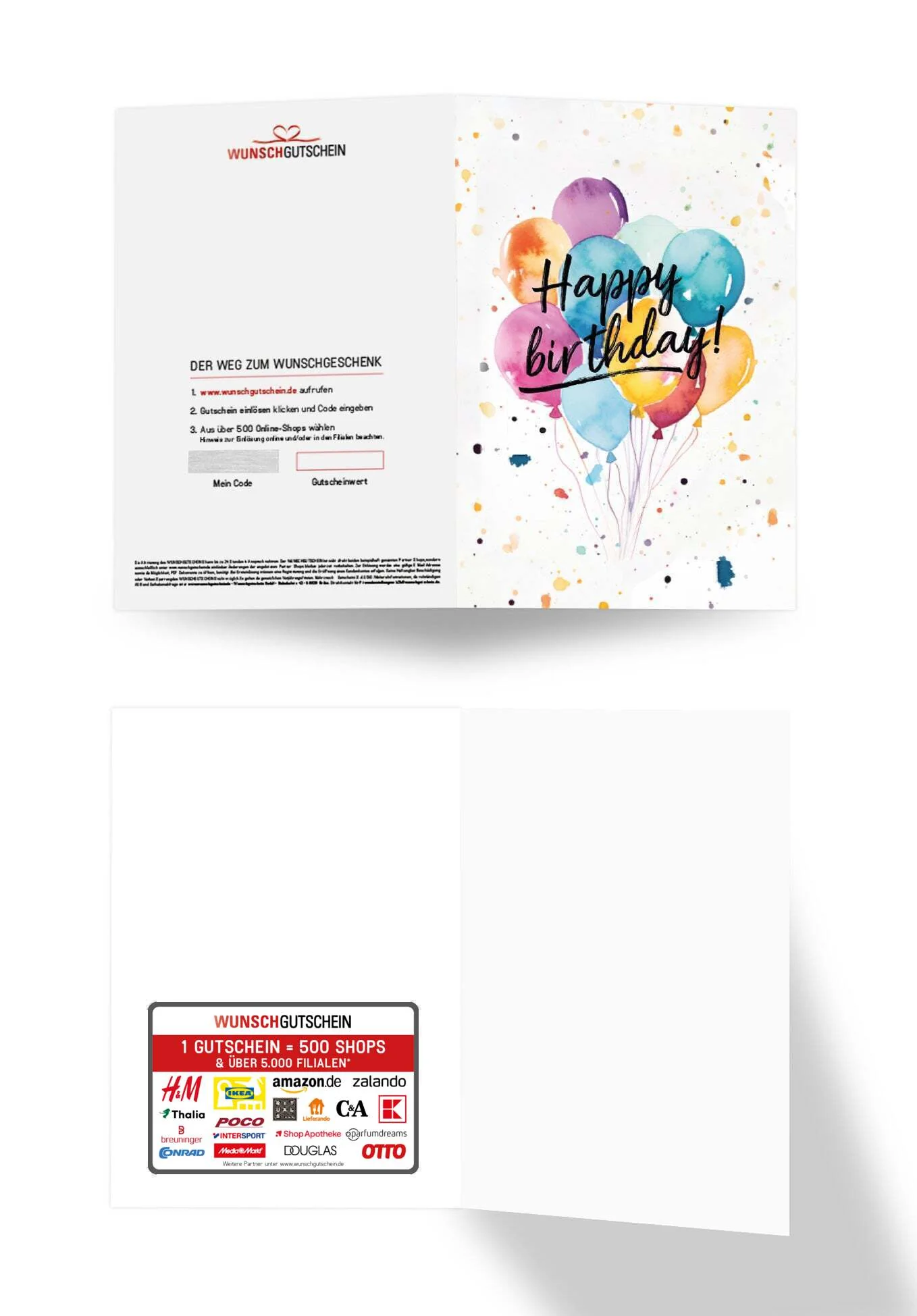 Happy Birthday - Ballons Aquarell - Image 3