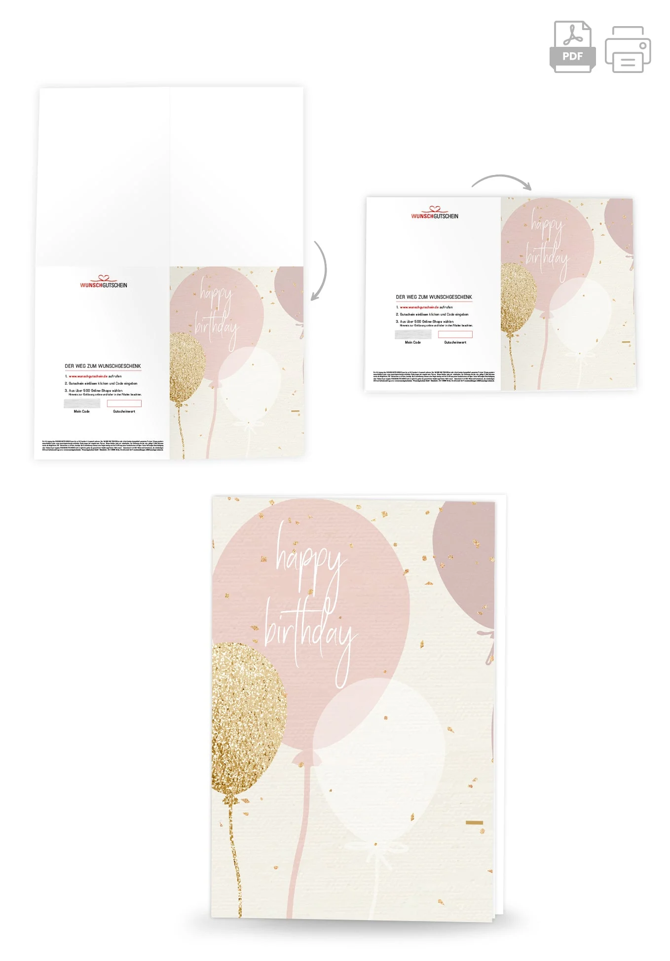 Happy Birthday - Ballons Rosa PDF - Image 4