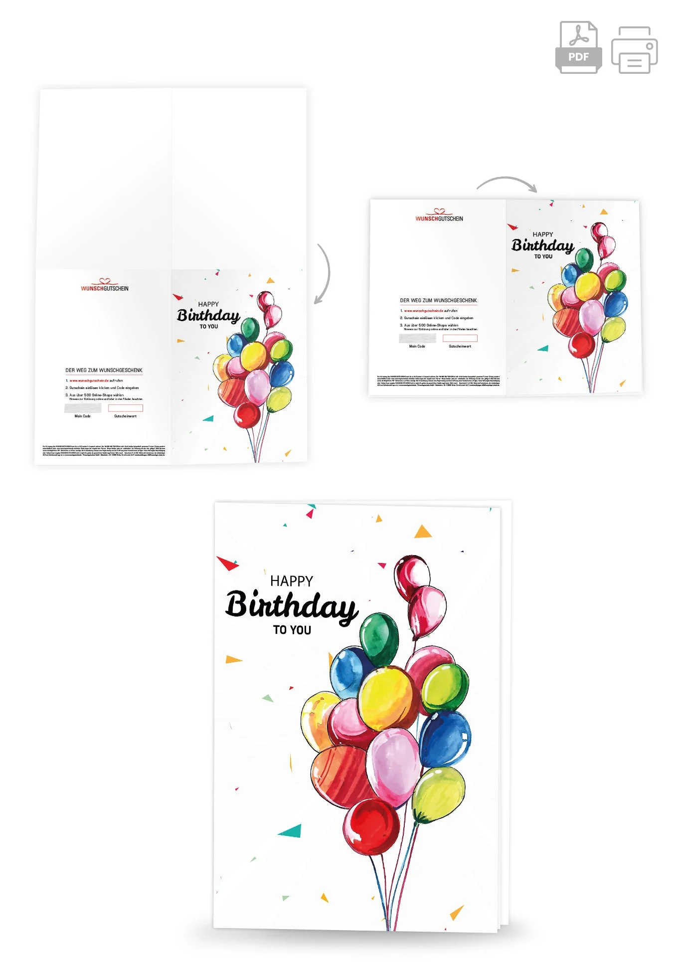 Happy Birthday - Bunte Ballons PDF - Image 4