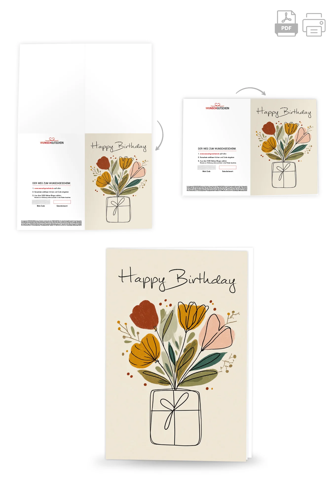 Happy Birthday - Geschenk Blumen - Image 4
