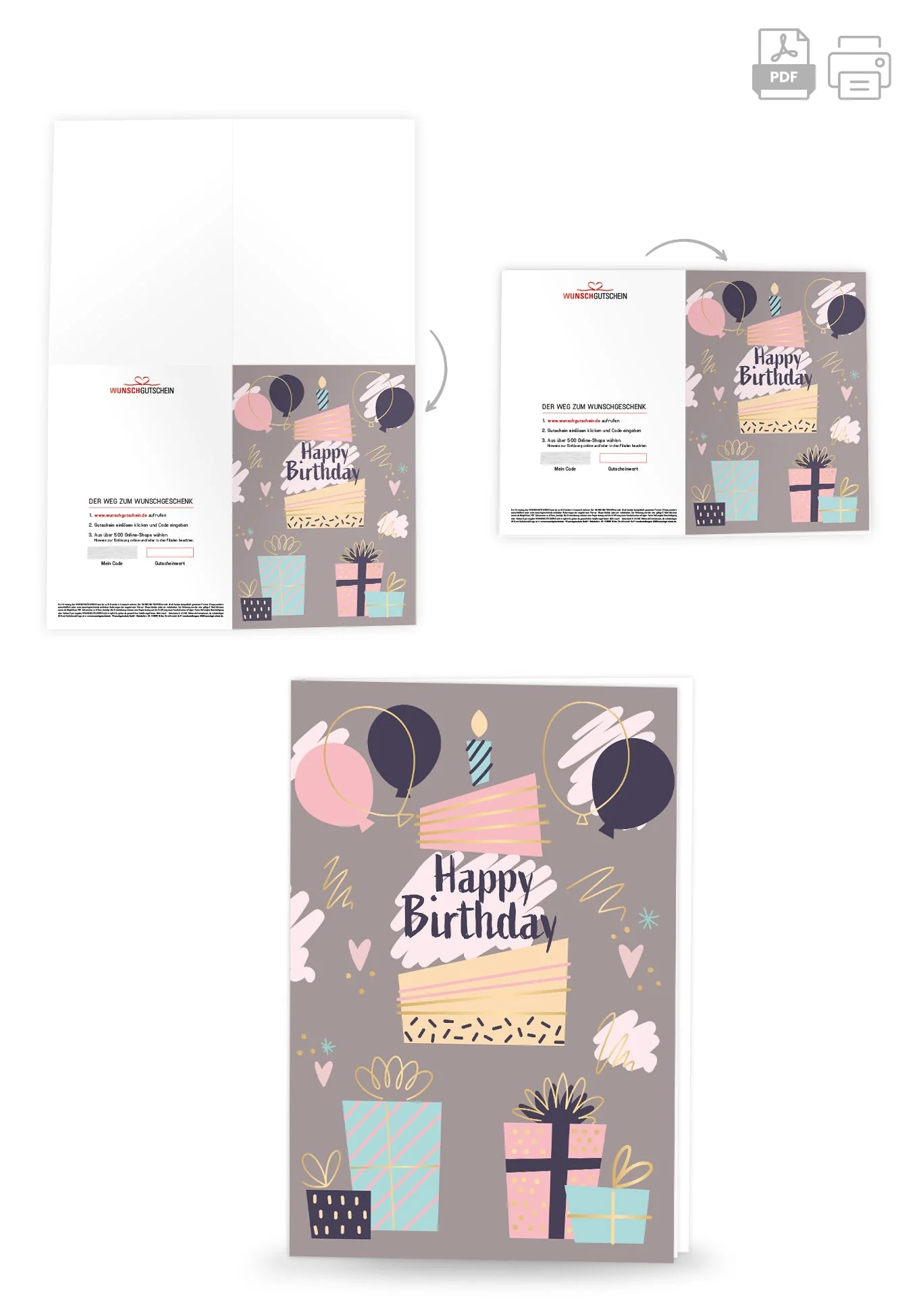 Happy Birthday - Grau PDF - Image 4