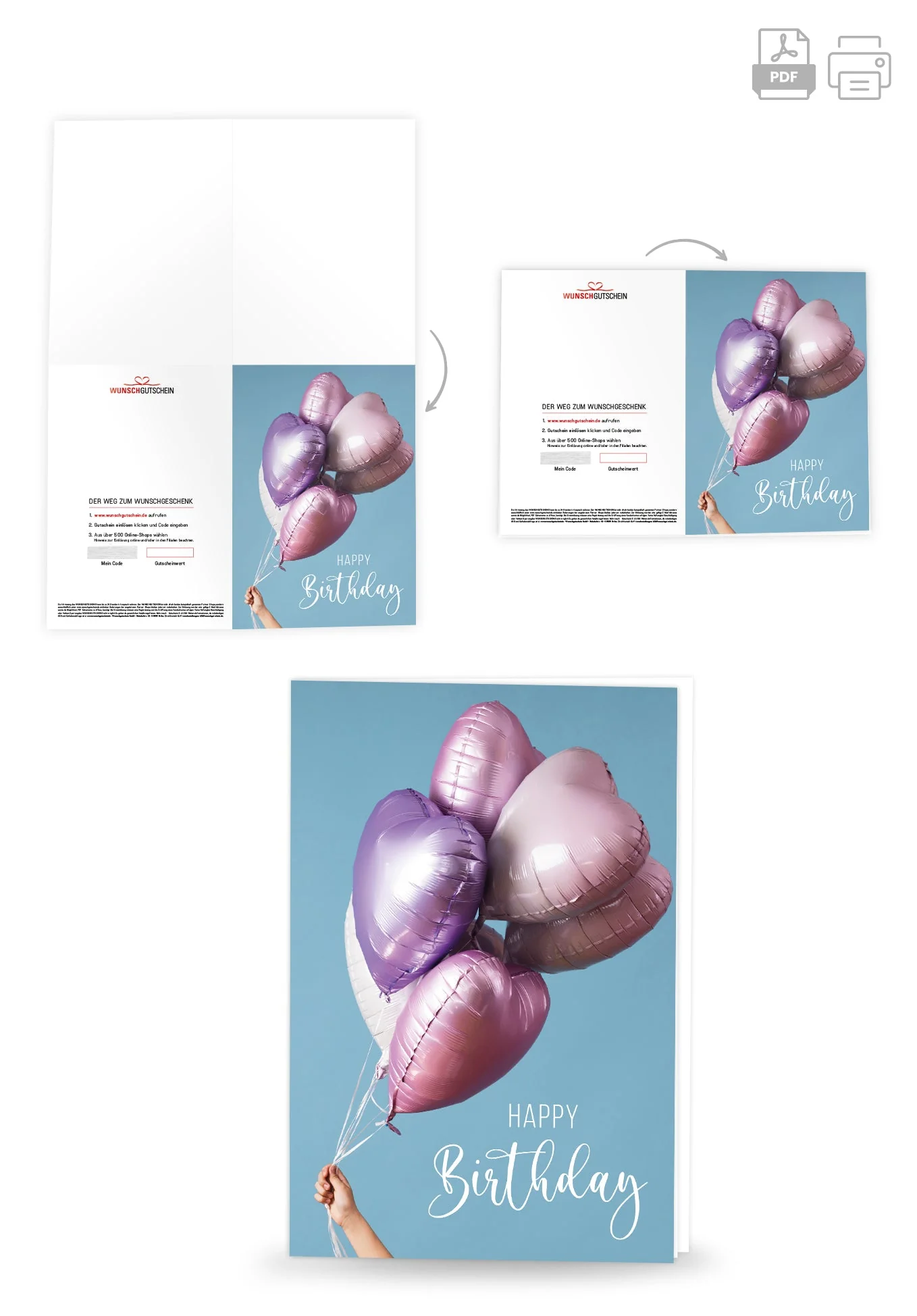 Happy Birthday - Herzen Ballons PDF - Image 4