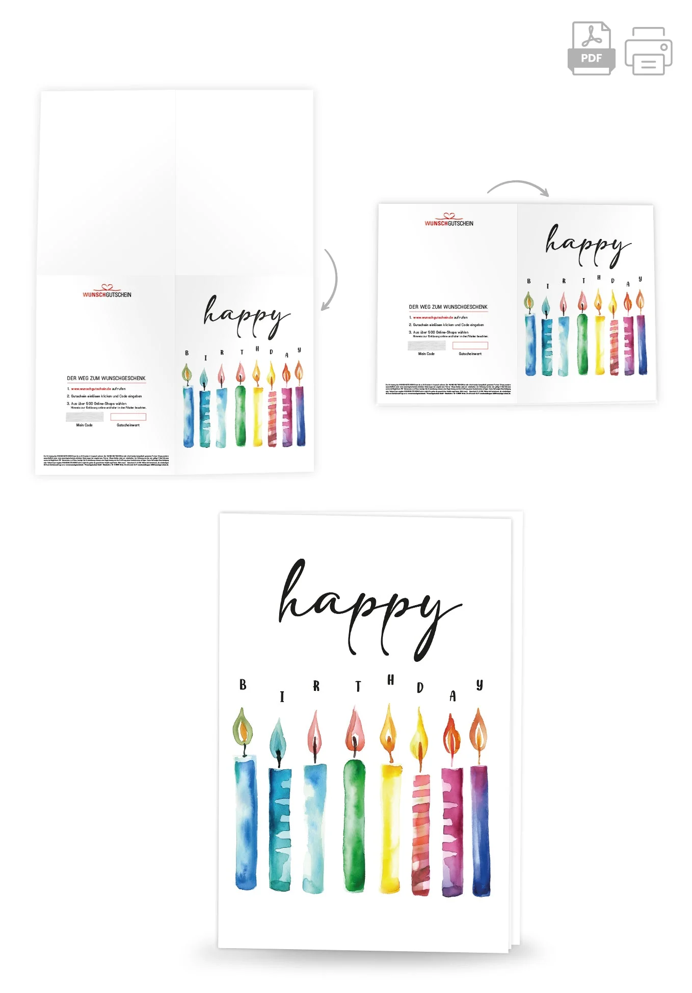 Happy Birthday - Kerzen PDF - Image 4