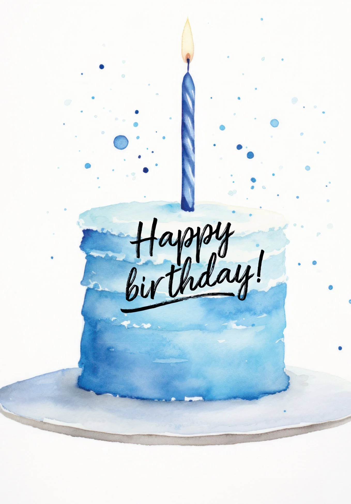 Happy Birthday - Torte Blau PDF - Image 2