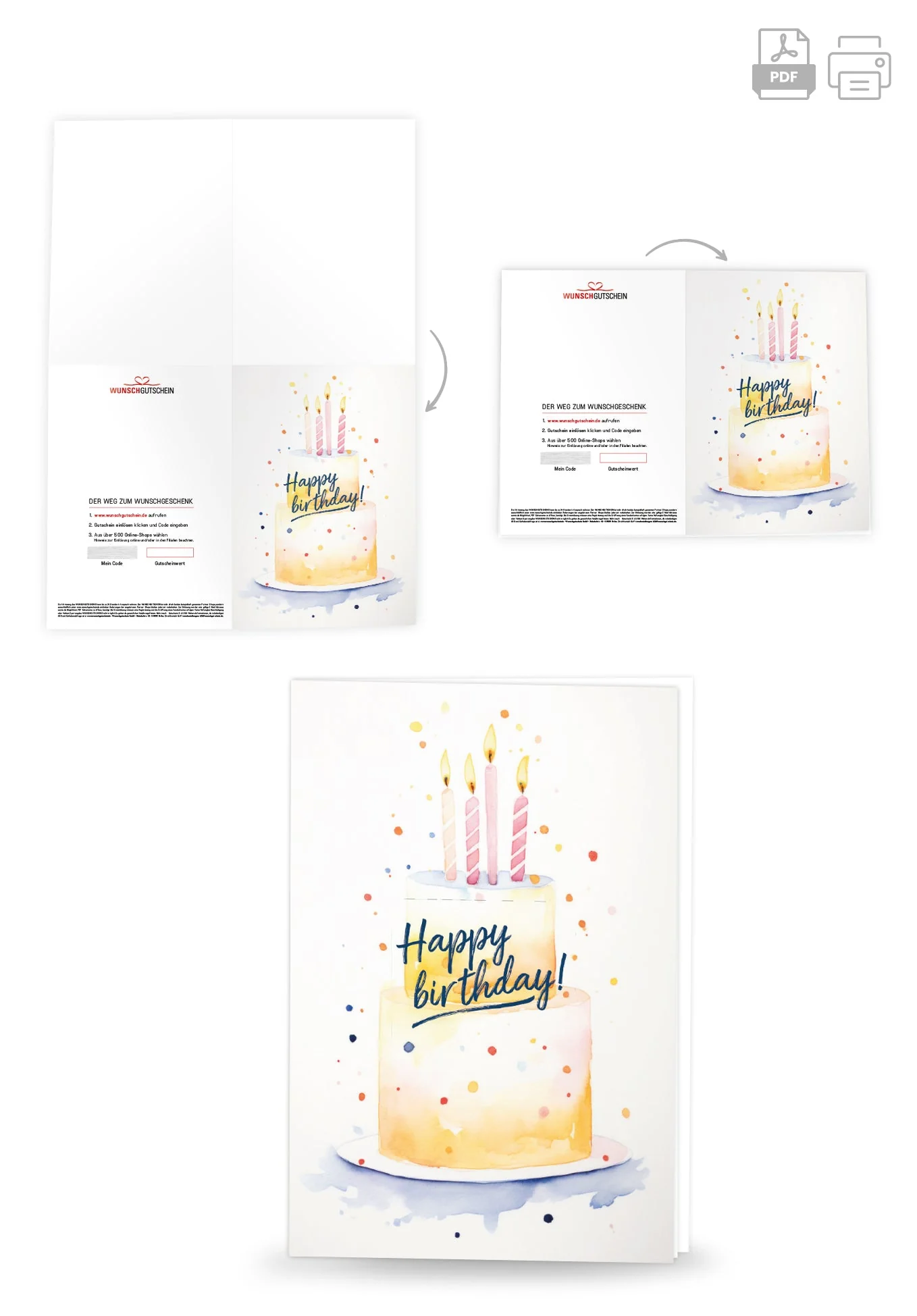Happy Birthday - Torte Gelb PDF - Image 4