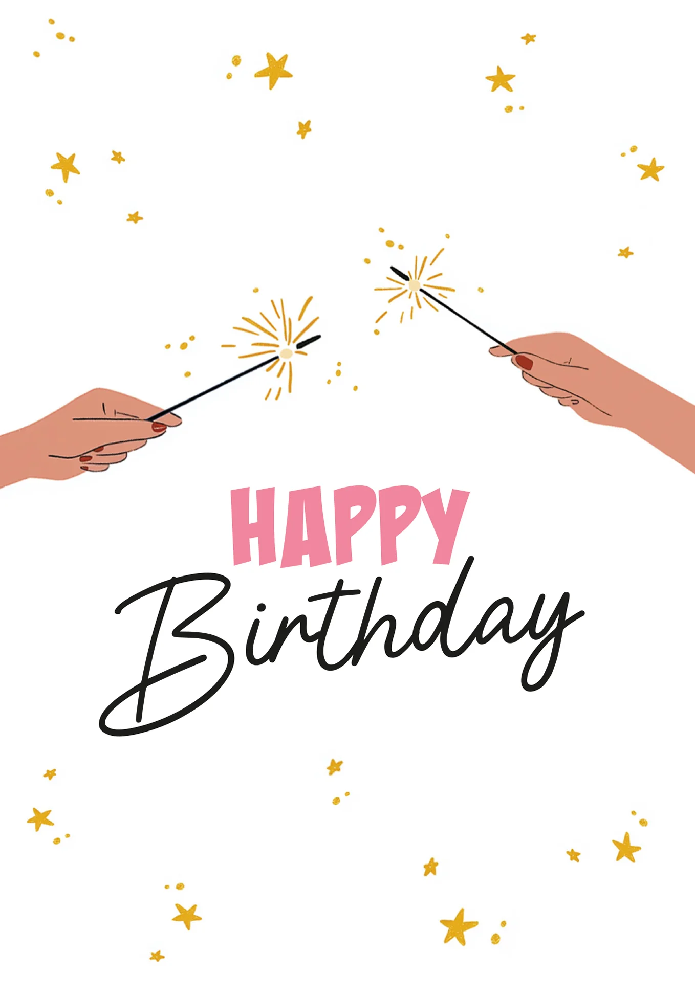 Happy Birthday - Wunderkerzen Sterne - Image 2