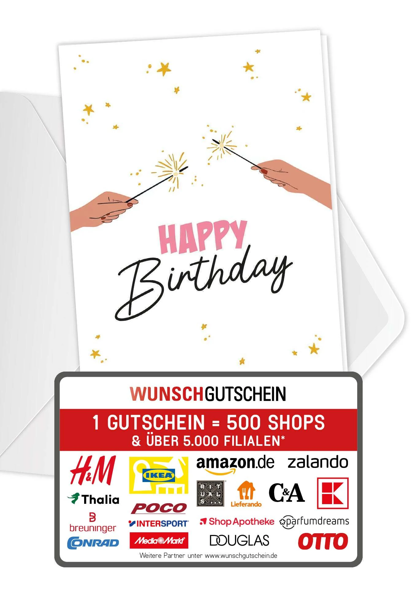 Happy Birthday - Wunderkerzen Sterne PDF