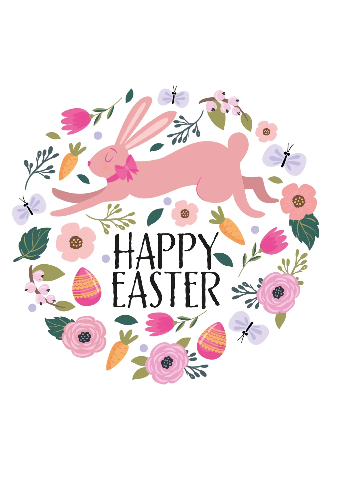 Happy Easter - Hase im Blumenkreis - Image 2
