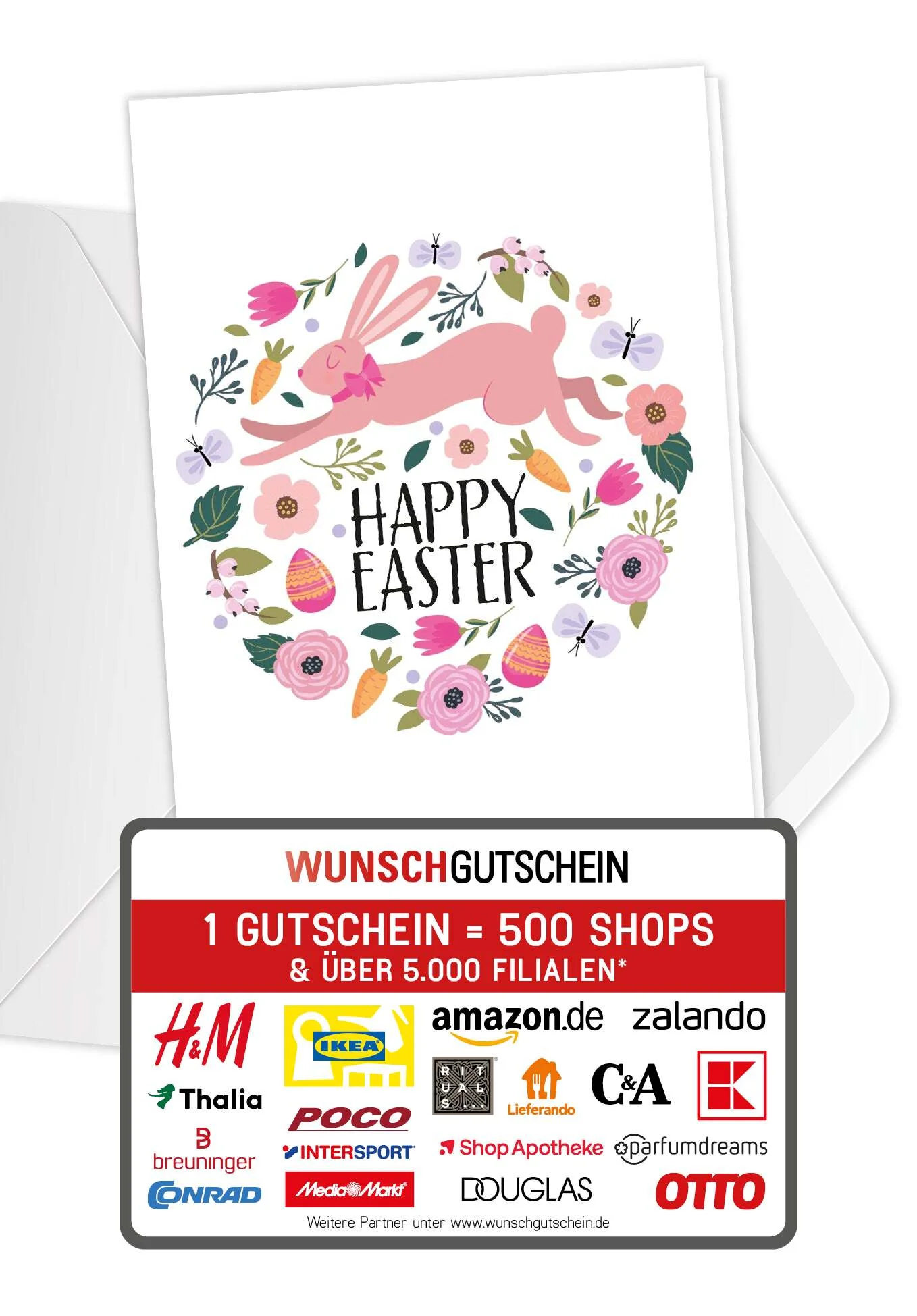 Happy Easter - Hase im Blumenkreis PDF