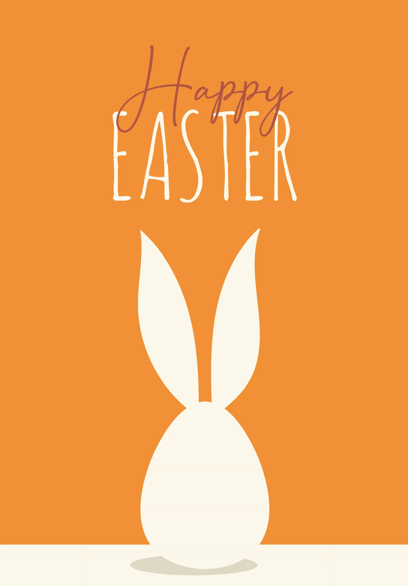 Happy Easter - Hase Weiß Orange - Image 2