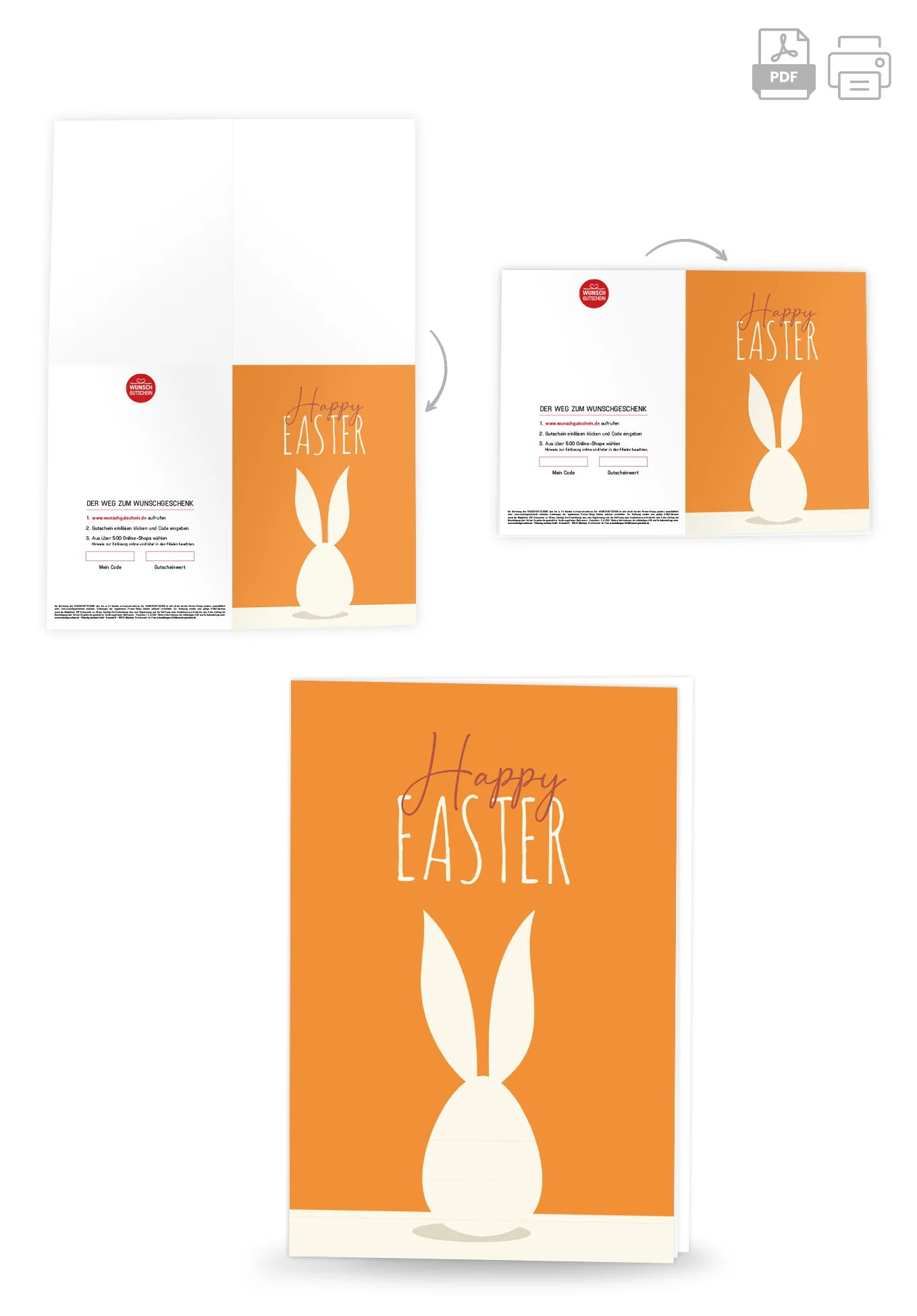 Happy Easter - Hase Weiß Orange - Image 4
