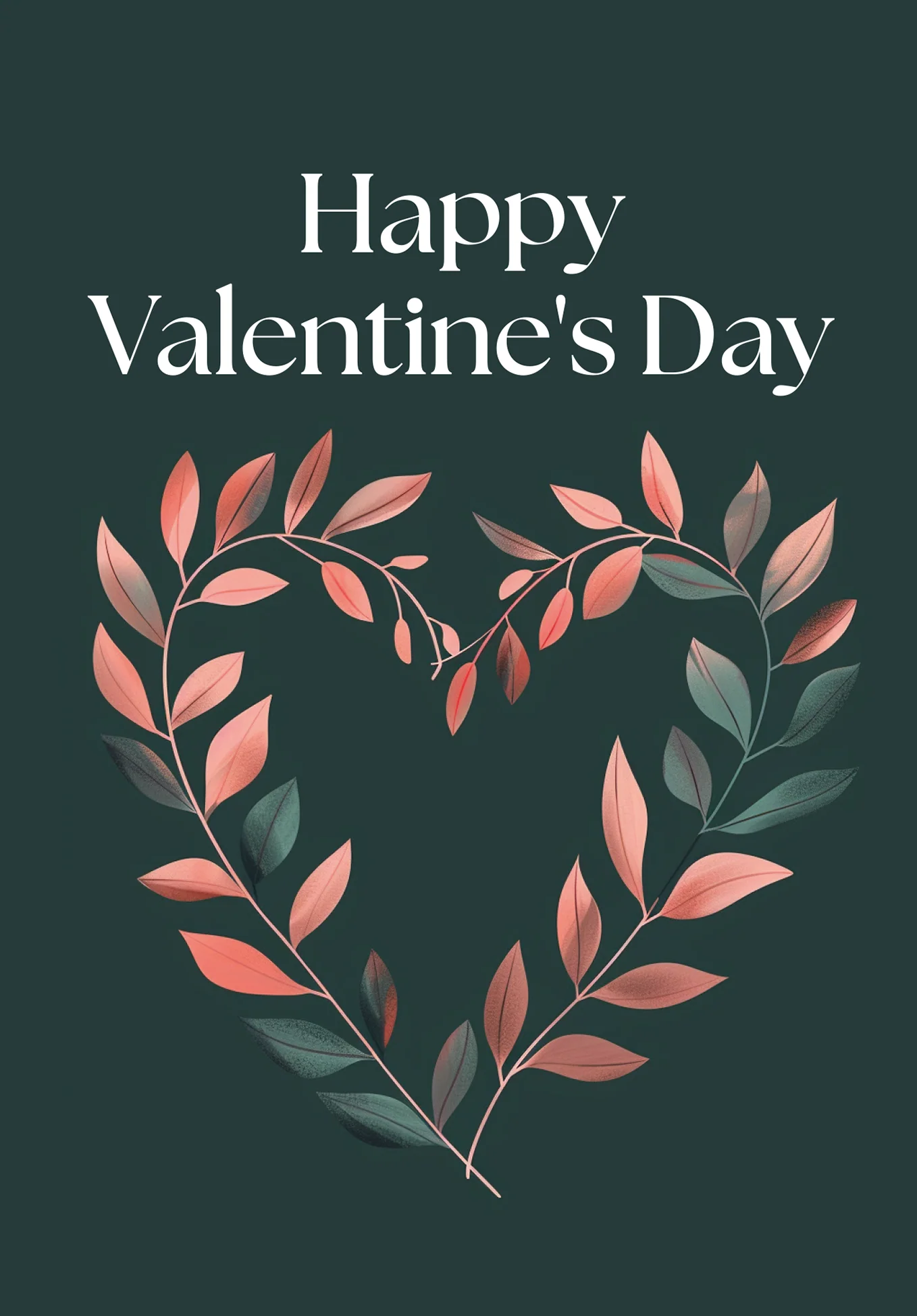 Happy Valentine's Day - Herz Dunkelgrün - Image 2