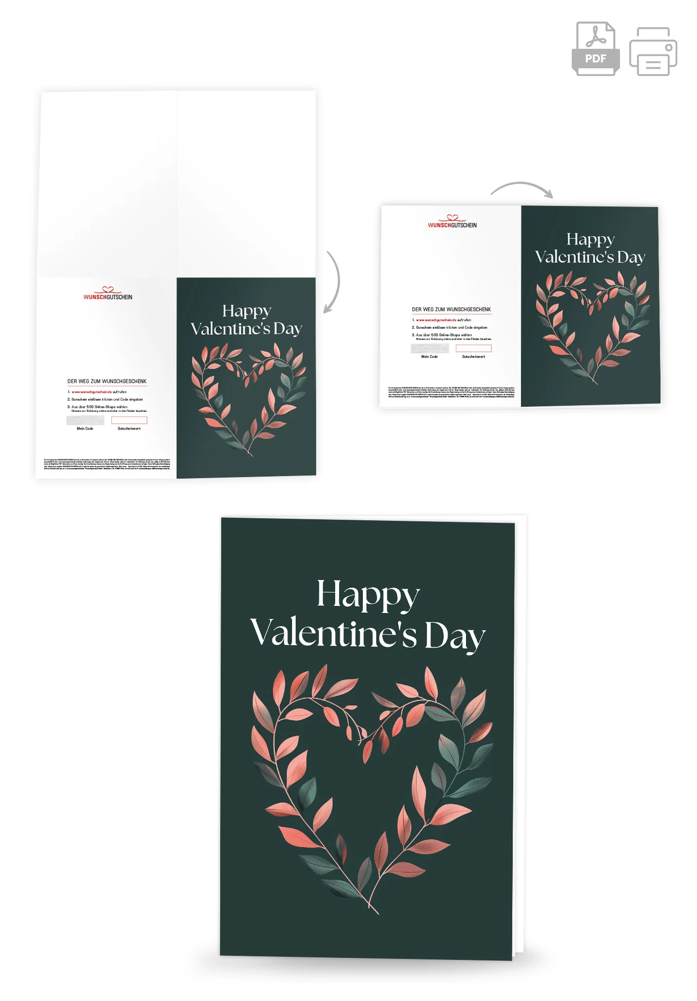 Happy Valentine's Day - Herz Dunkelgrün - Image 4