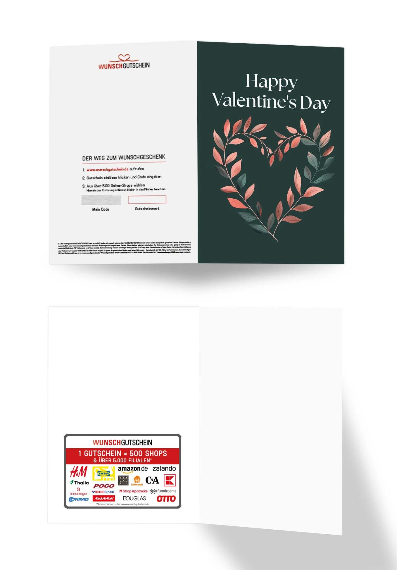 Happy Valentine's Day - Herz Dunkelgrün PDF - Image 3