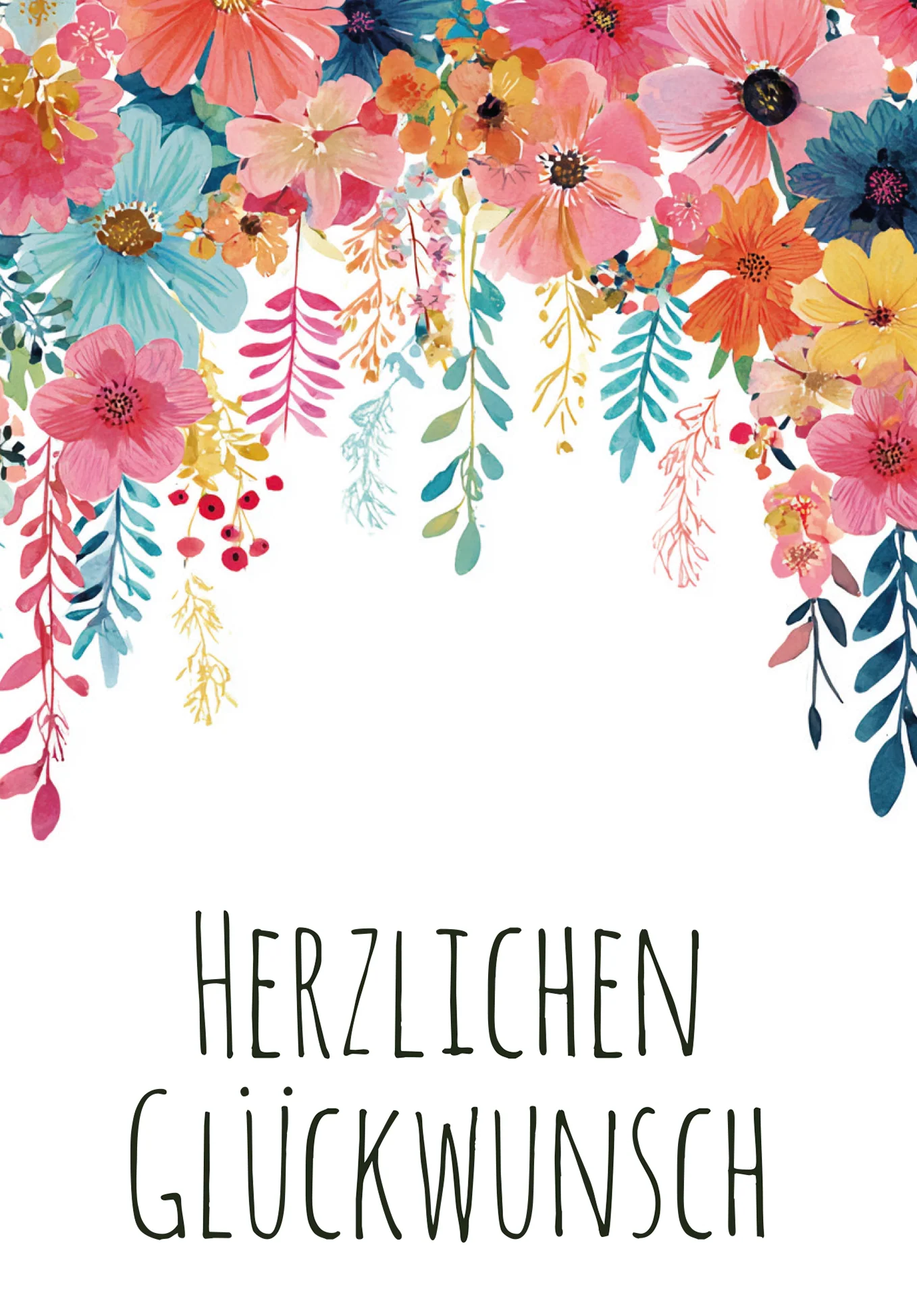 Herzlichen Glückwunsch - Blumen Hängend - Image 2