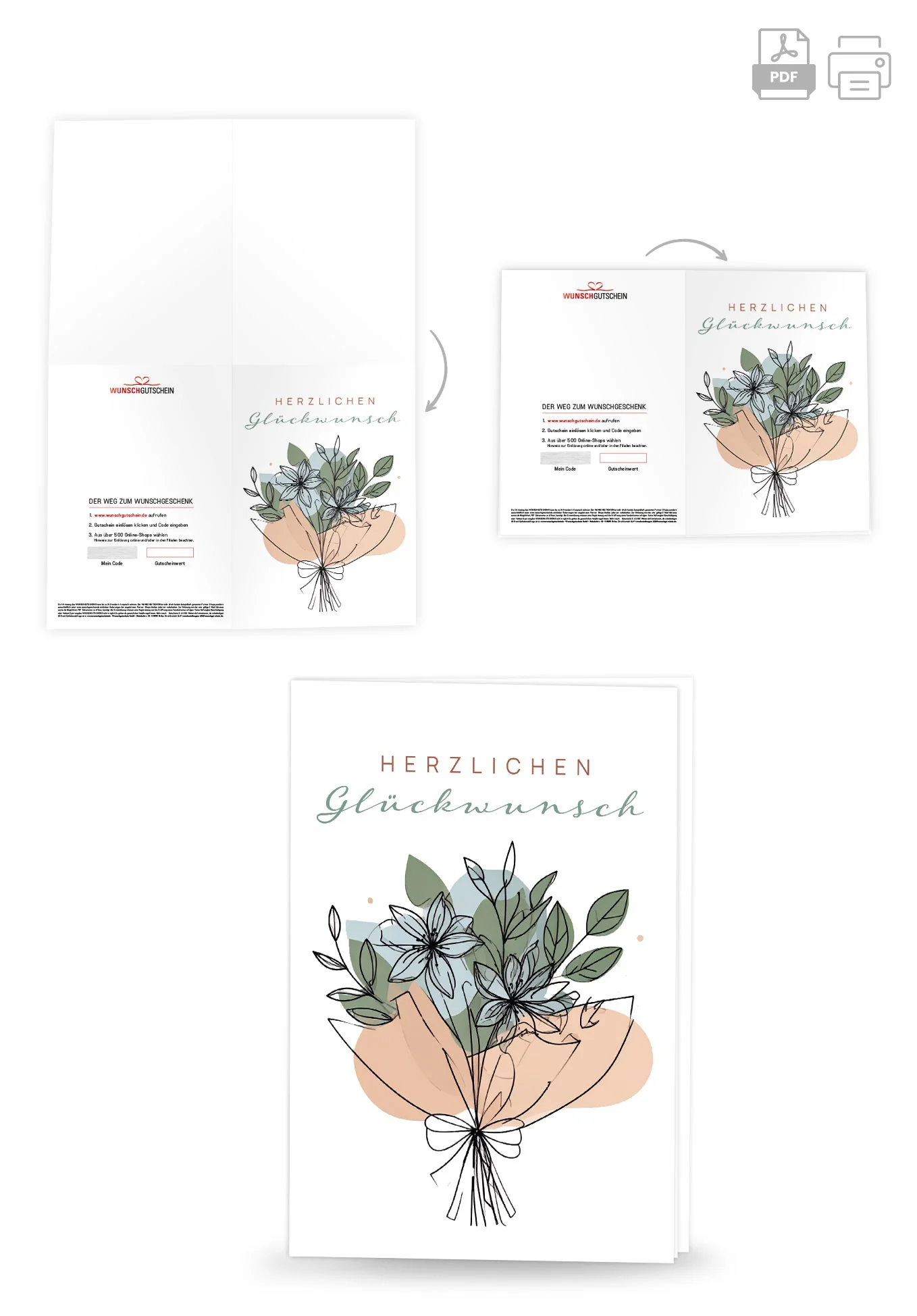 Herzlichen Glückwunsch - Blumenstrauß PDF - Image 4
