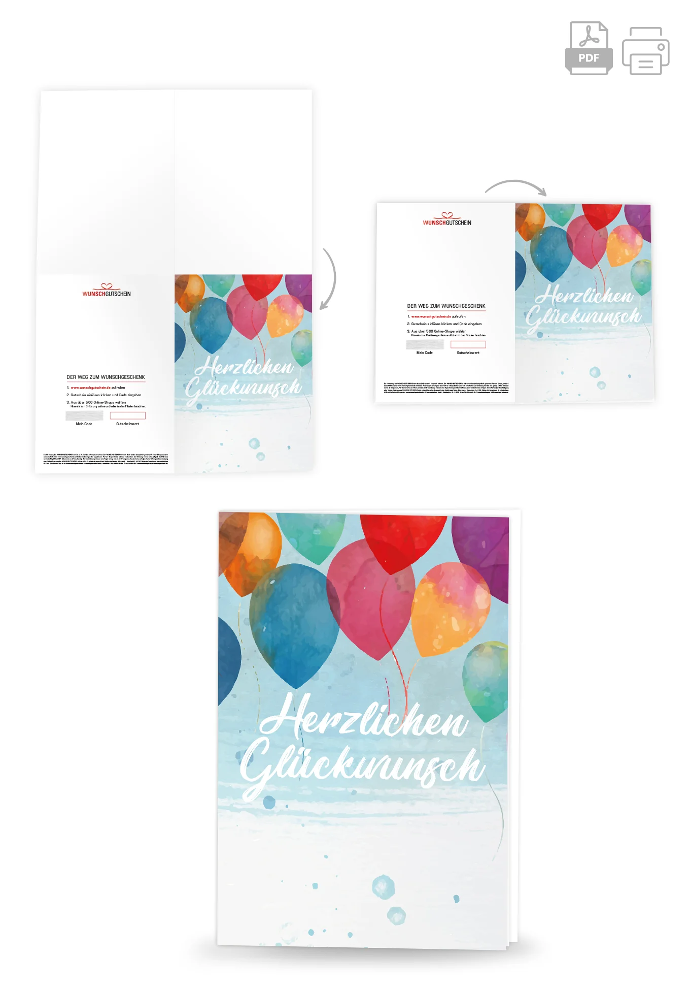 Herzlichen Glückwunsch - Bunte Ballons - Image 4