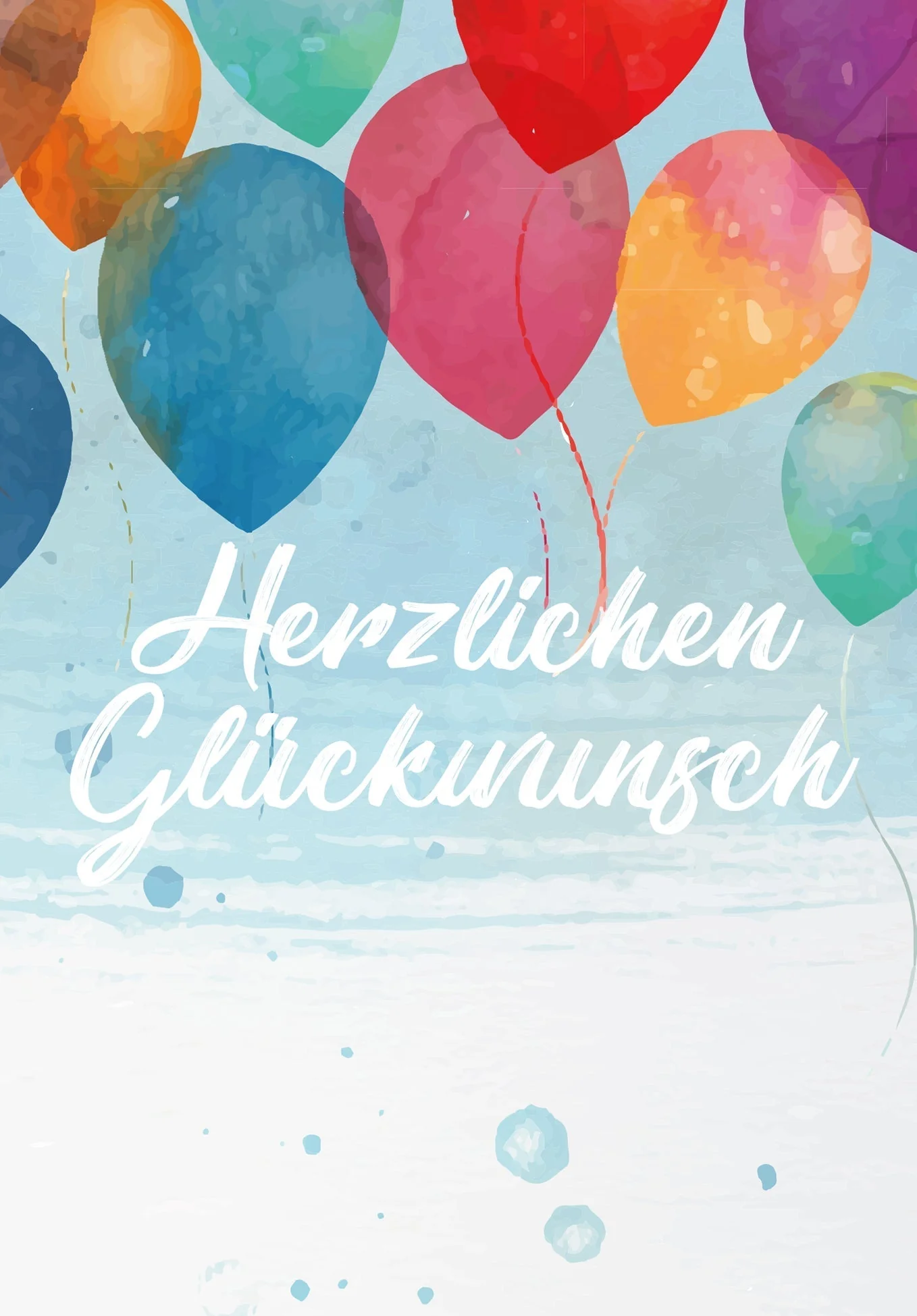 Herzlichen Glückwunsch - Bunte Ballons PDF - Image 2