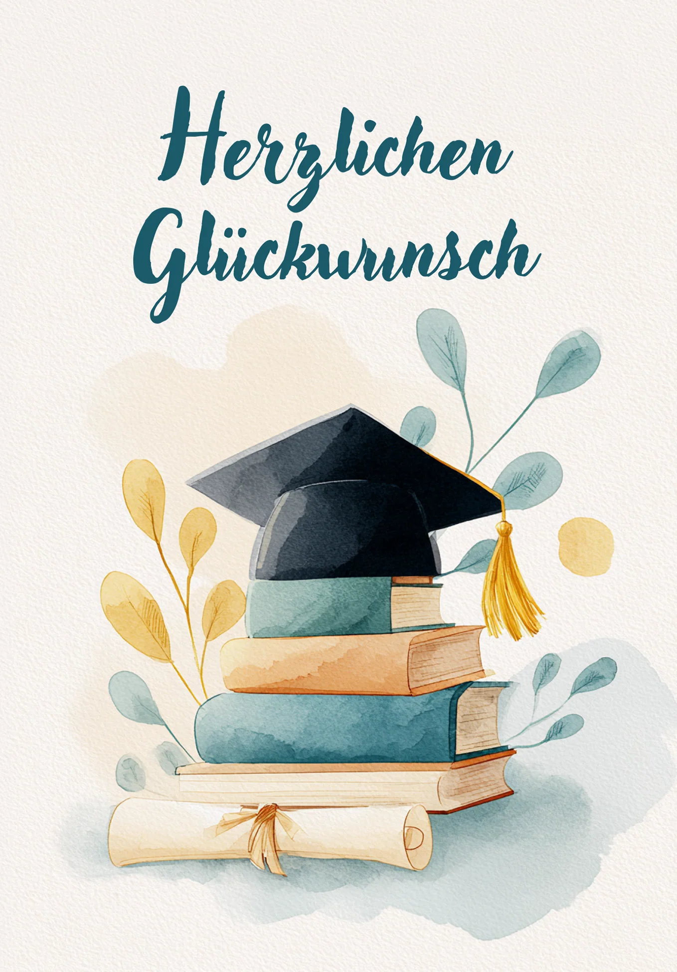 Herzlichen Glückwunsch - Hut und Bücher - Image 2