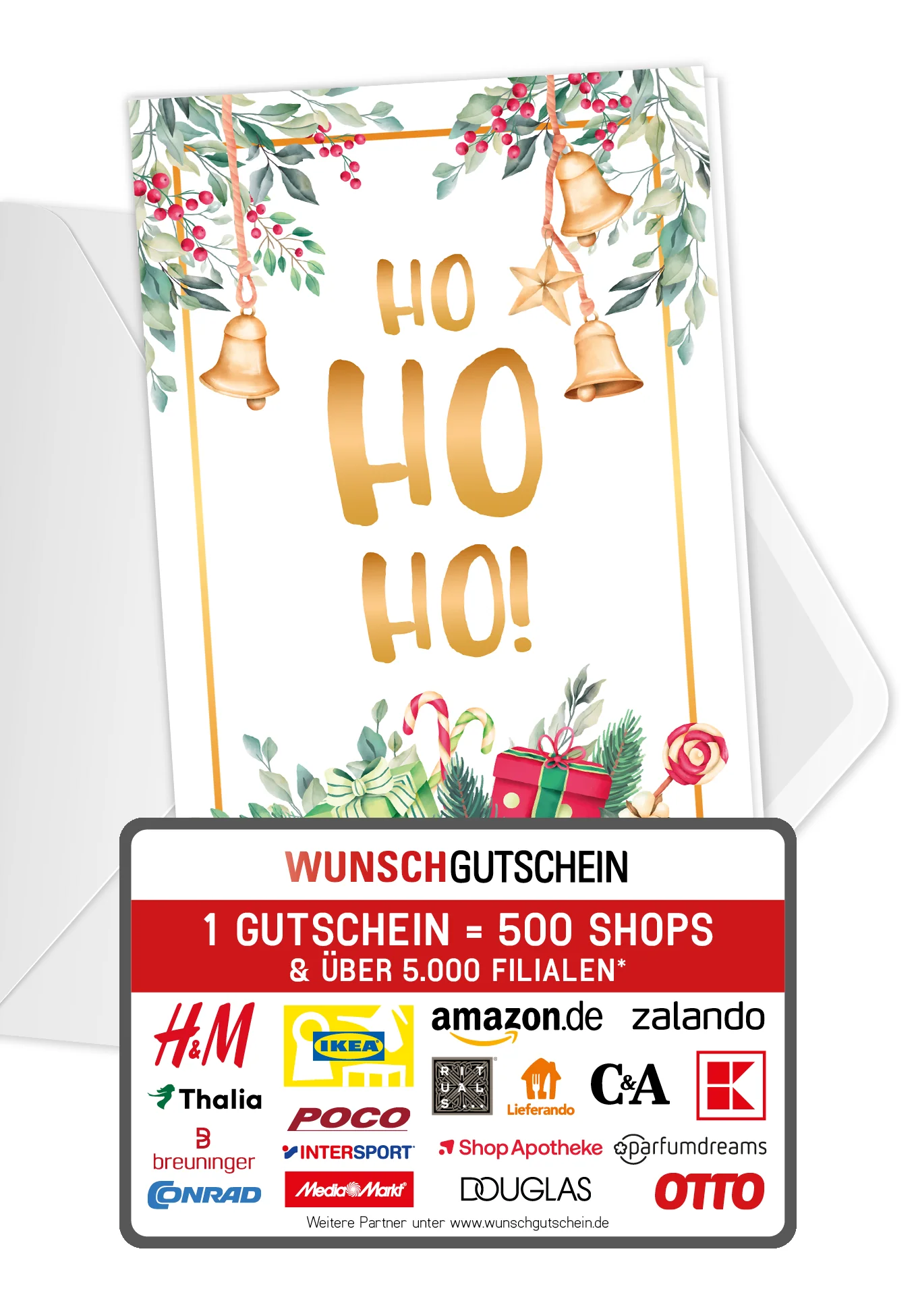 Ho Ho Ho - Zweige Aquarell